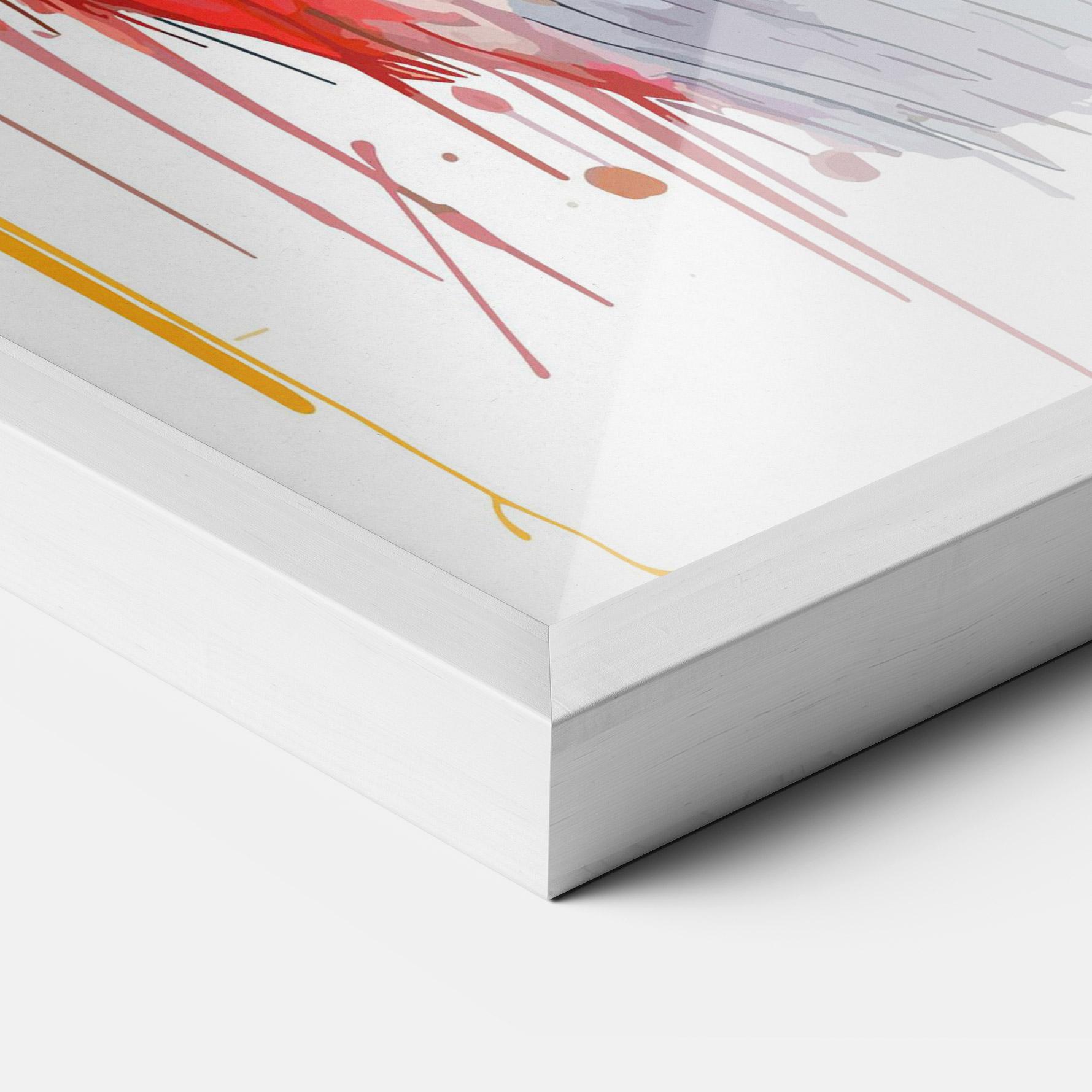 Poster Înrămat Watercolor Wolf mockup 3