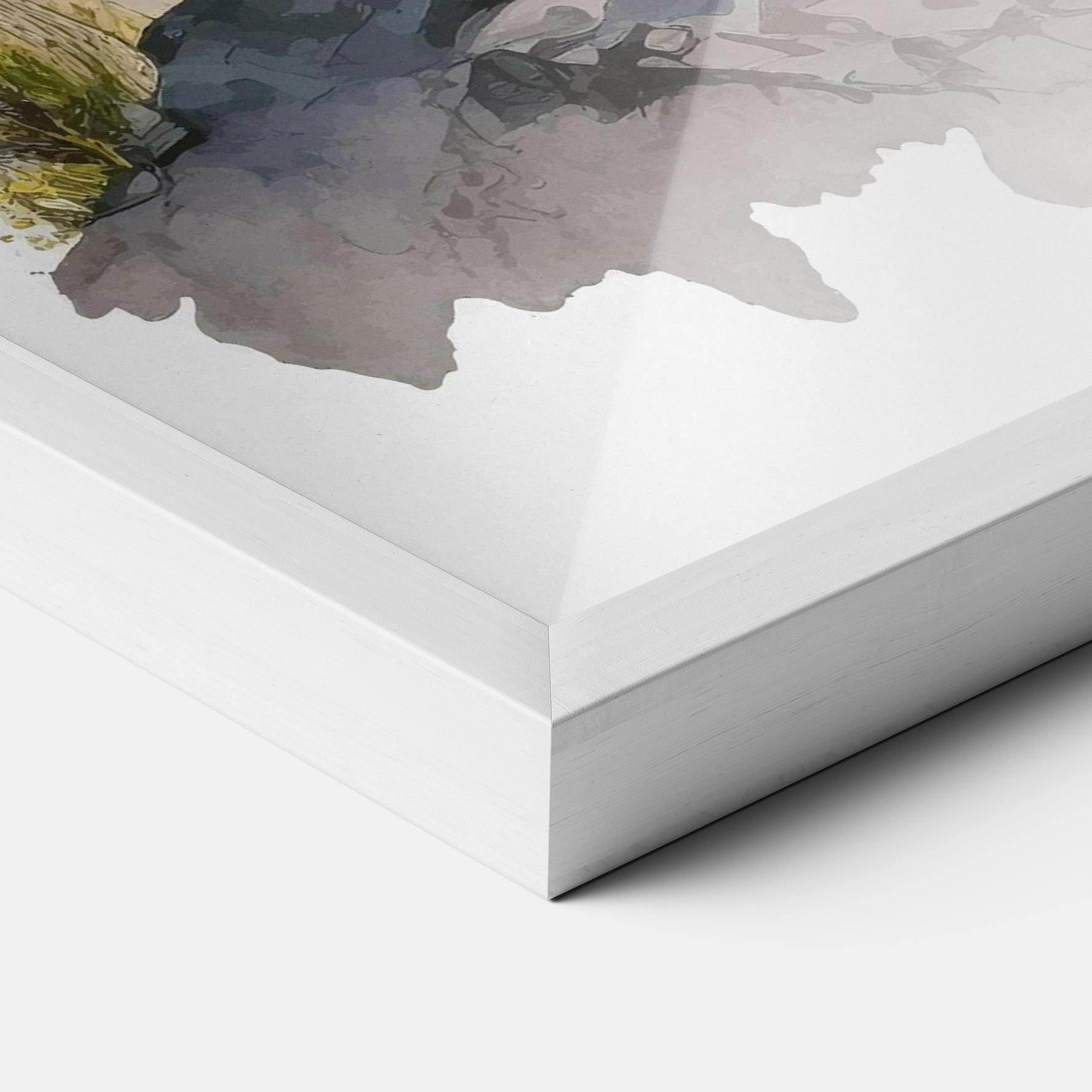 Poster Înrămat Wolf On Rock mockup 3