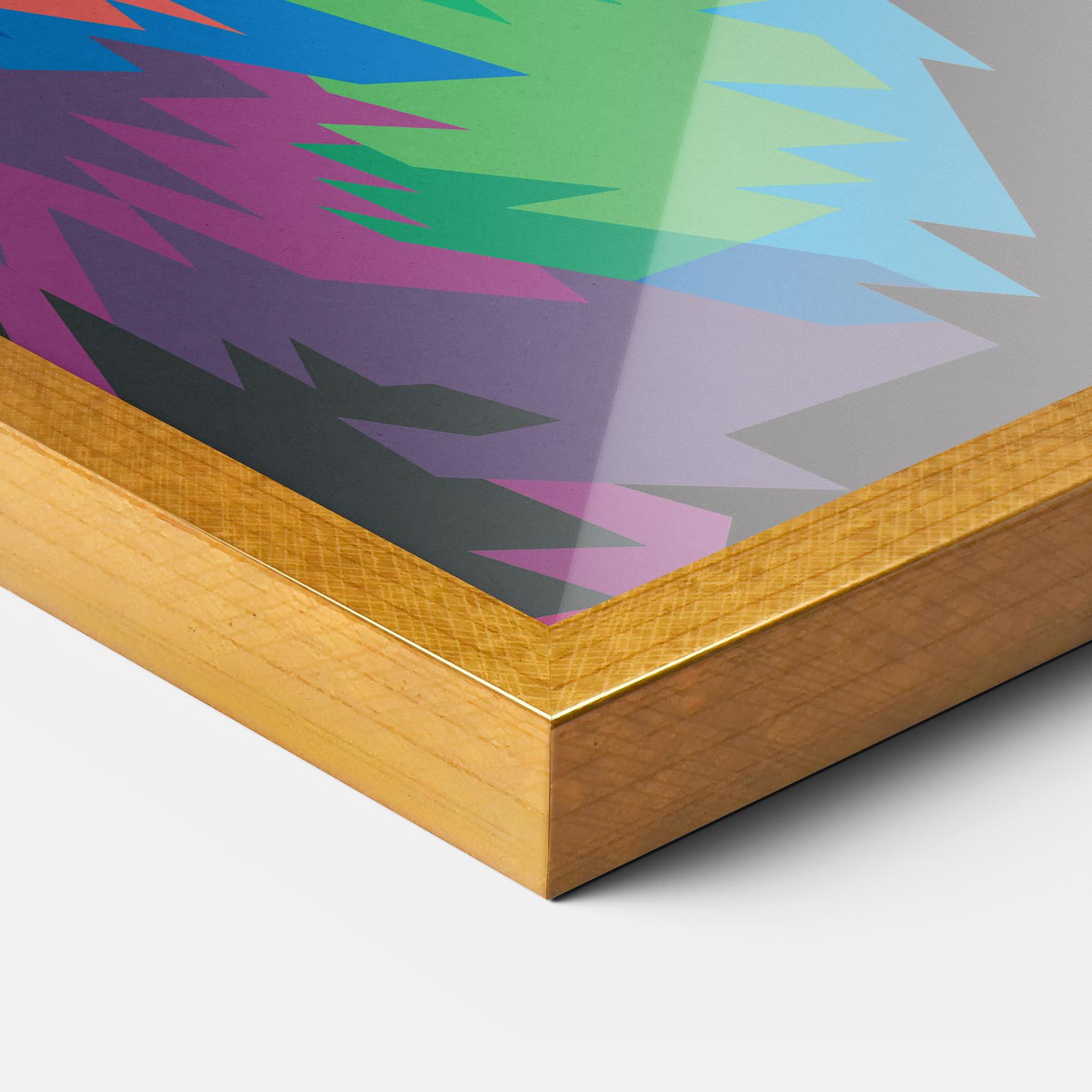 Poster Înrămat Colorful Wolf mockup 3