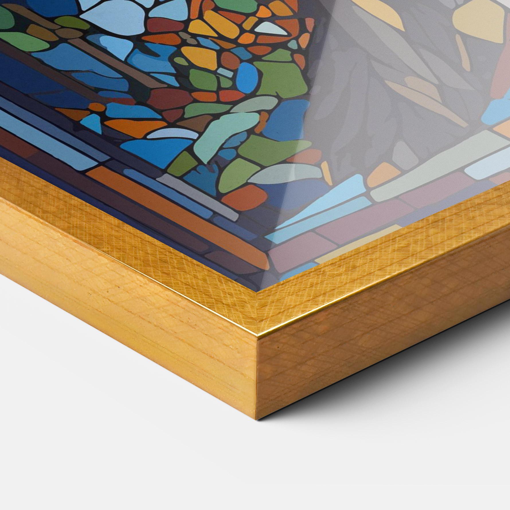 Poster Înrămat Glass Wolf mockup 3