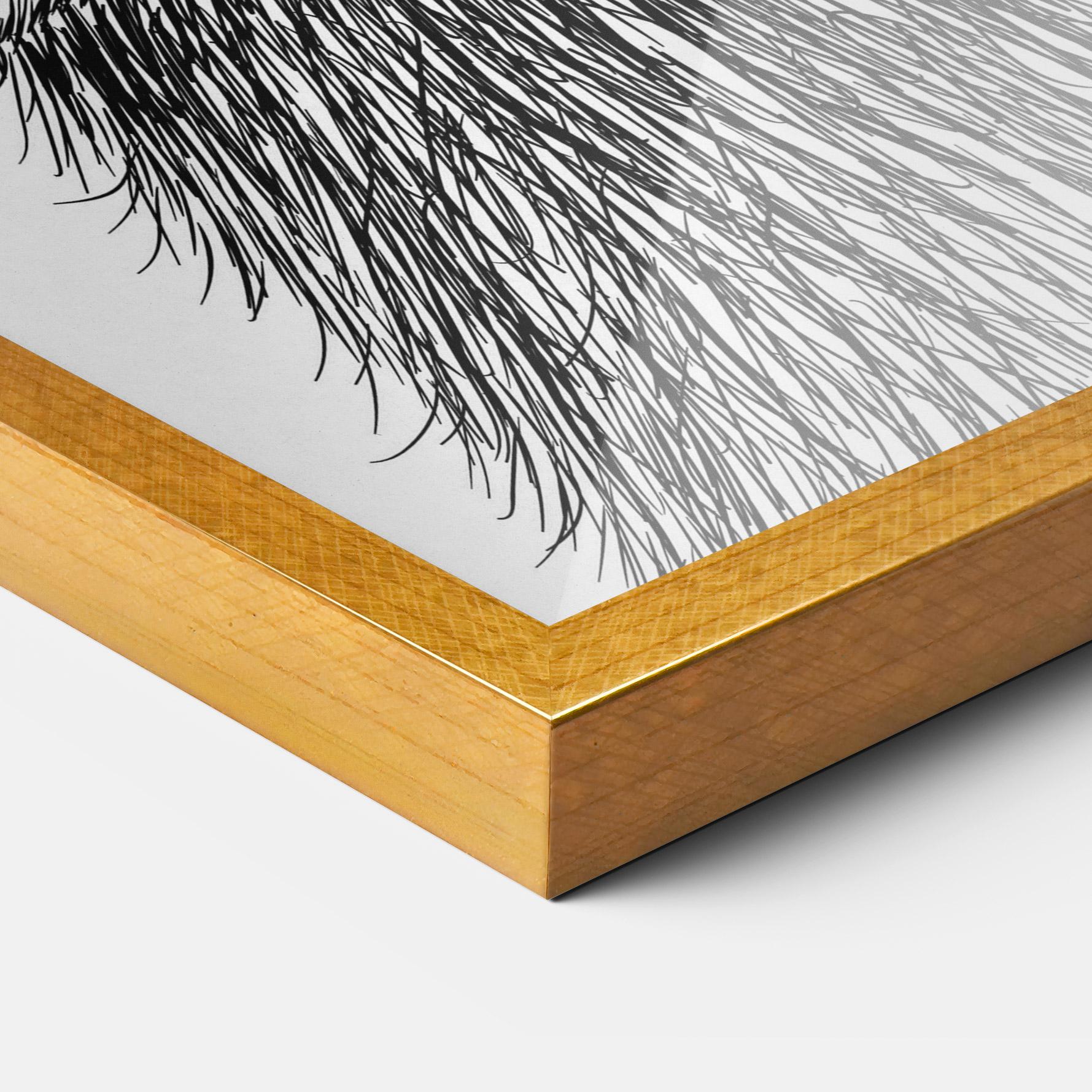 Poster Înrămat Pretty Moon Wolf mockup 3