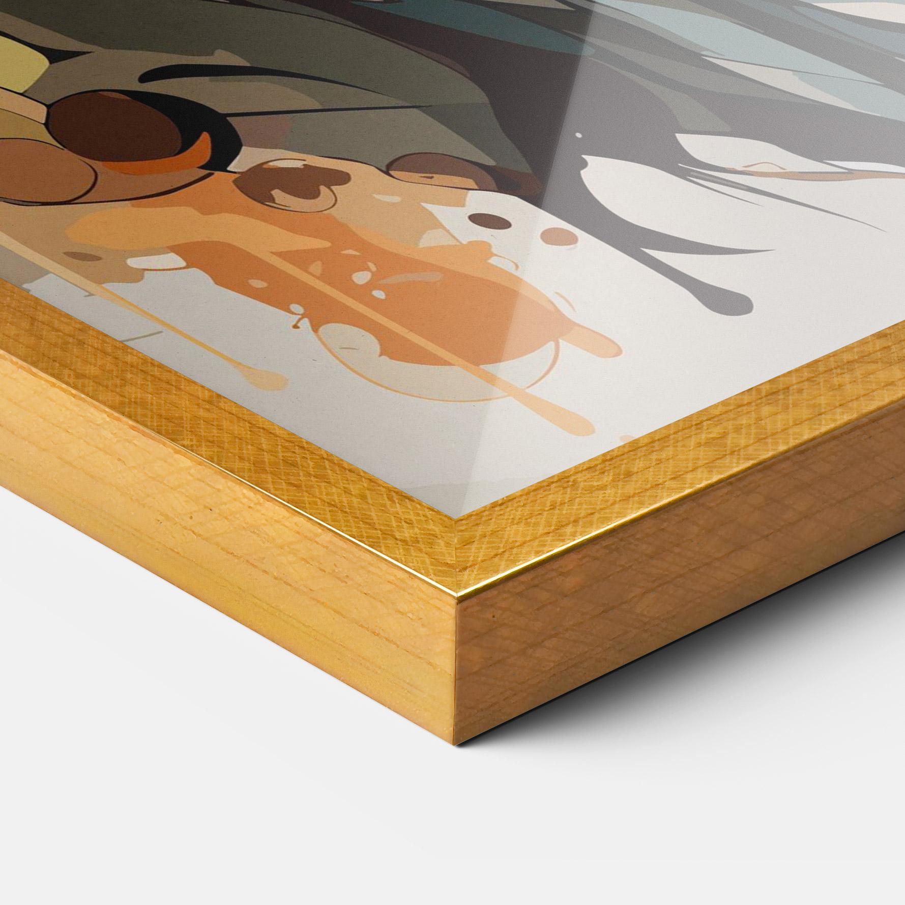 Poster Înrămat Pretty Orange Wolf mockup 3