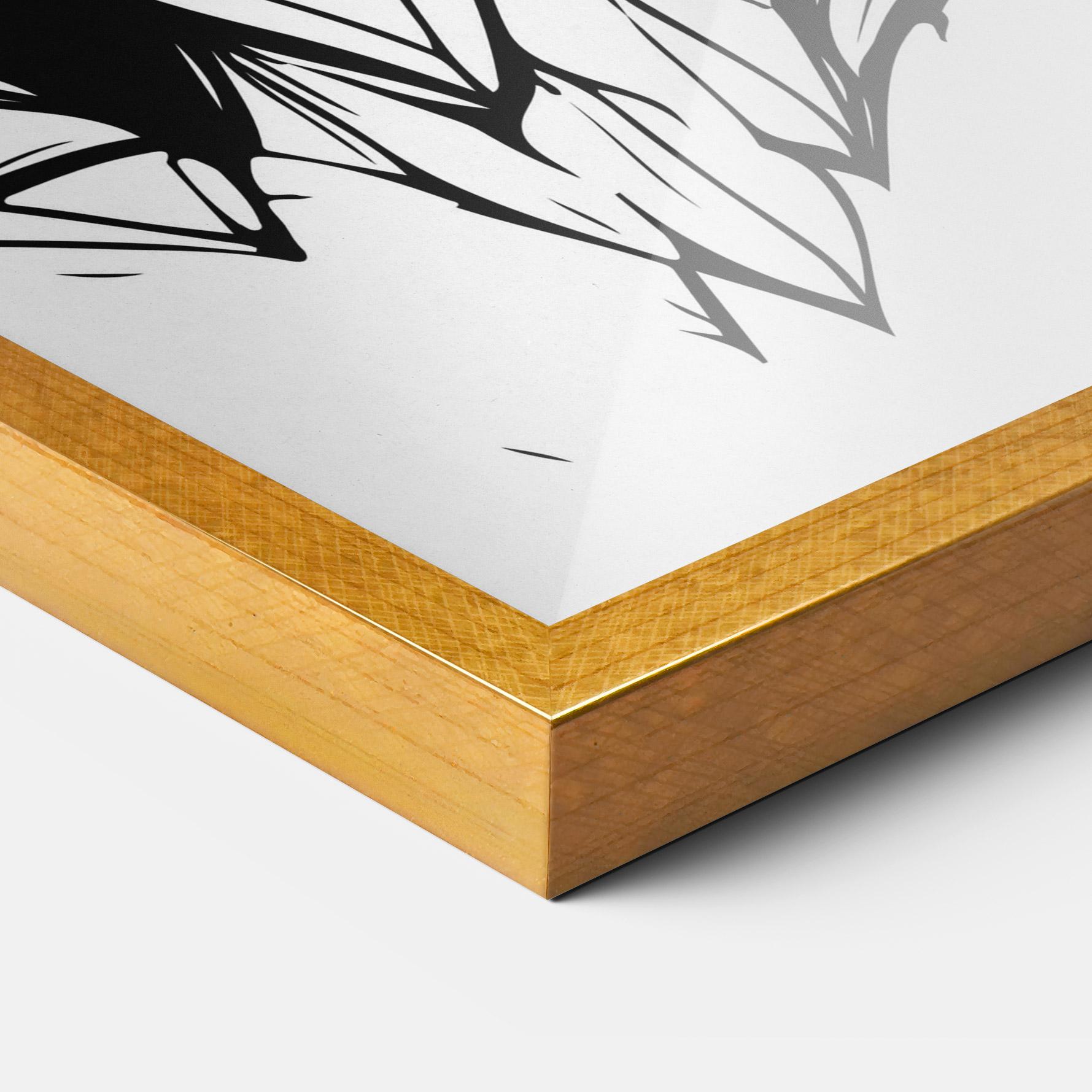 Poster Înrămat Wolf Head Line mockup 3