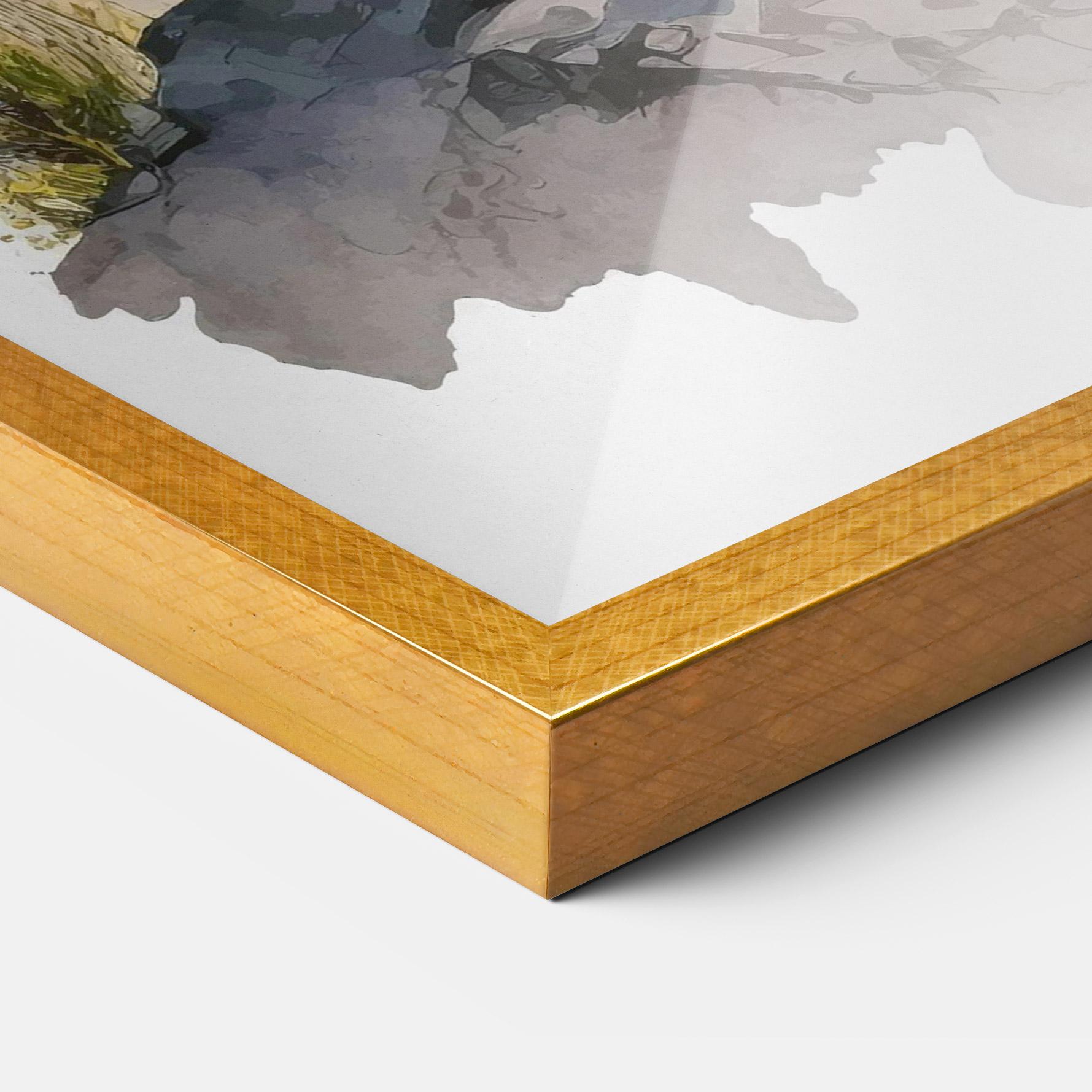 Poster Înrămat Wolf On Rock mockup 3