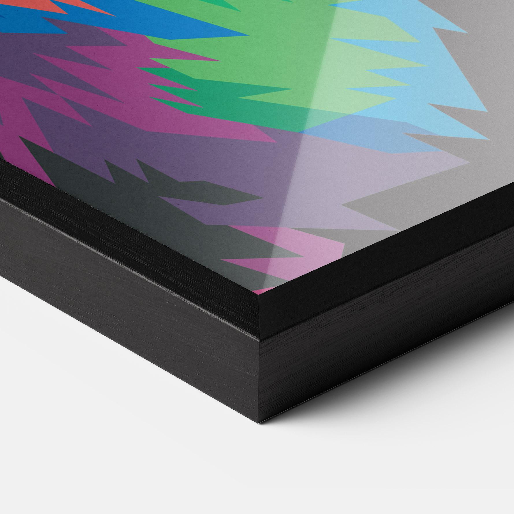 Poster Înrămat Colorful Wolf mockup 3