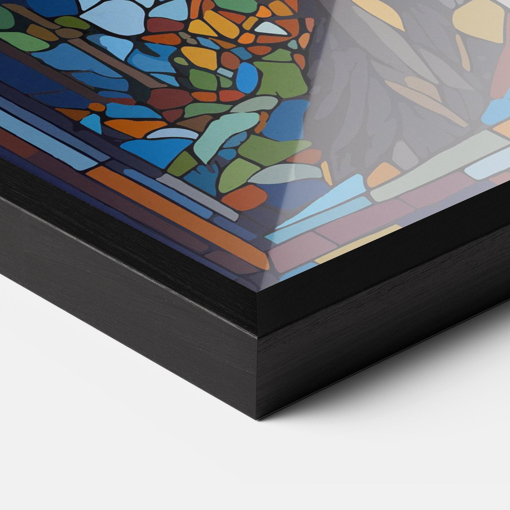 Poster Înrămat Glass Wolf mockup 3