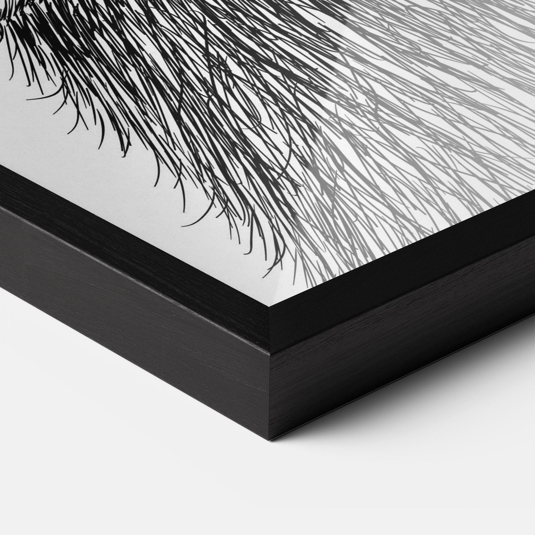 Poster Înrămat Pretty Moon Wolf mockup 3