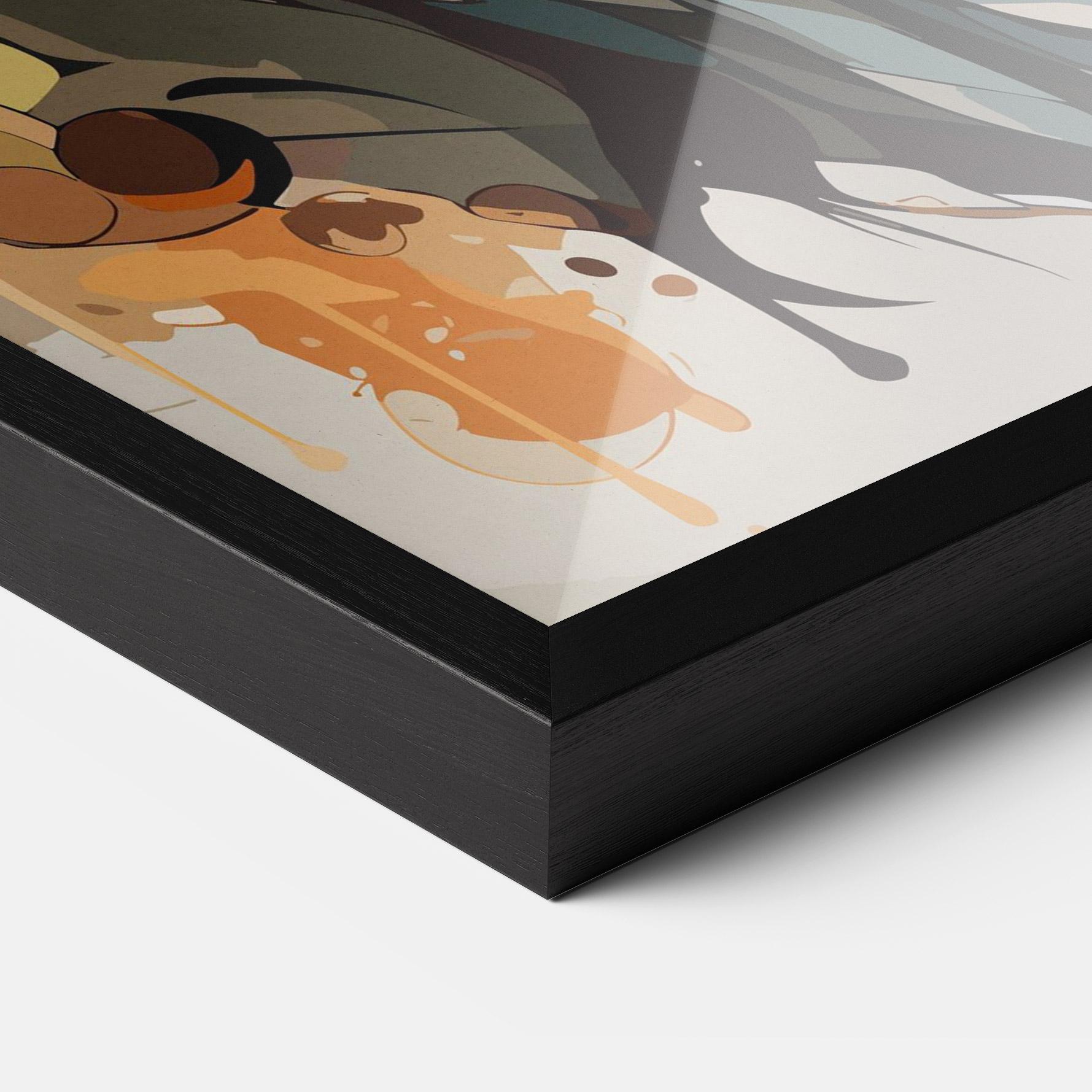 Poster Înrămat Pretty Orange Wolf mockup 3