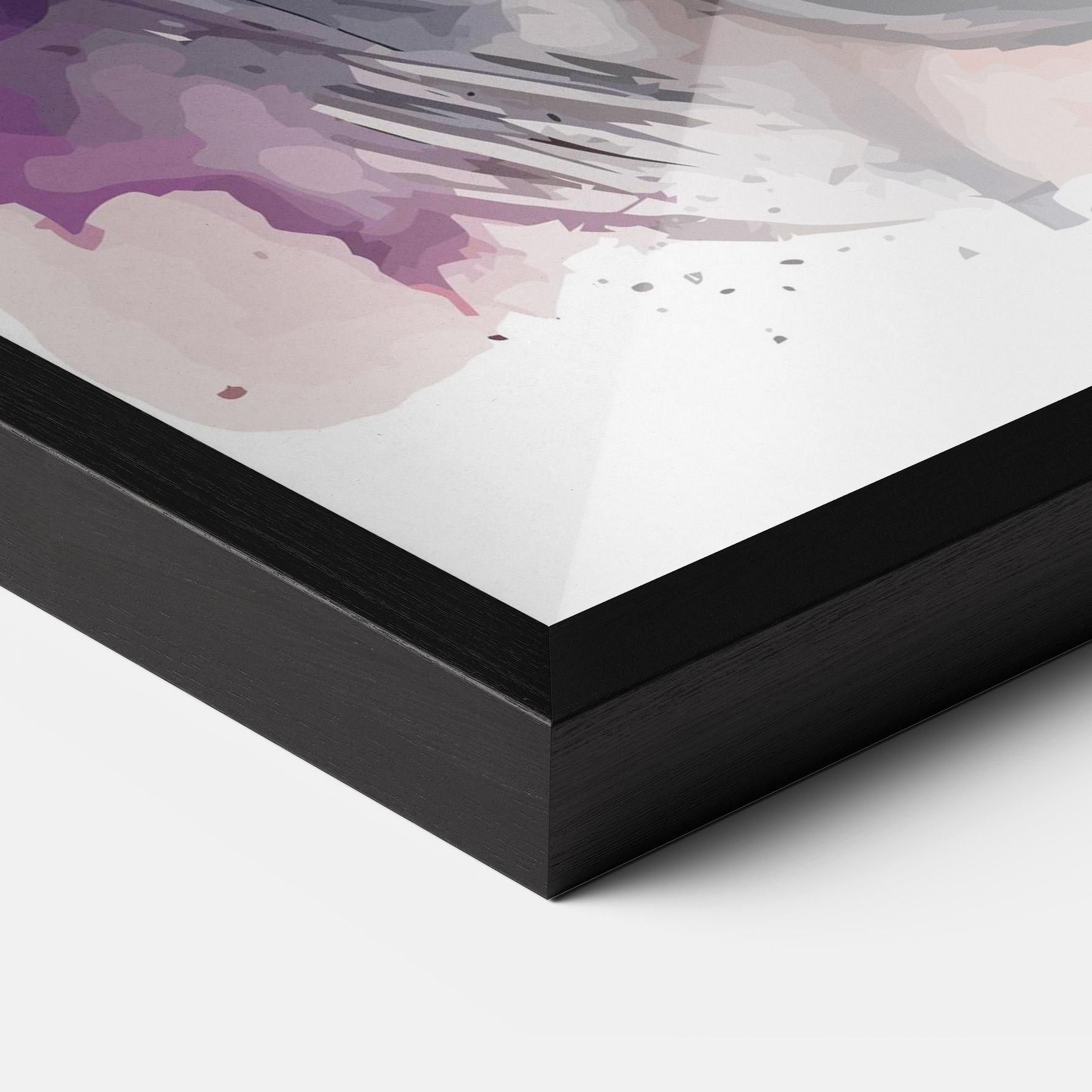 Poster Înrămat Watercolor Angry Wolf mockup 3