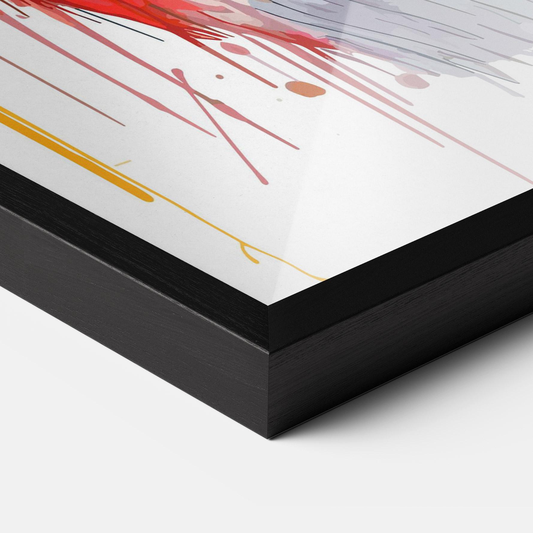 Poster Înrămat Watercolor Wolf mockup 3