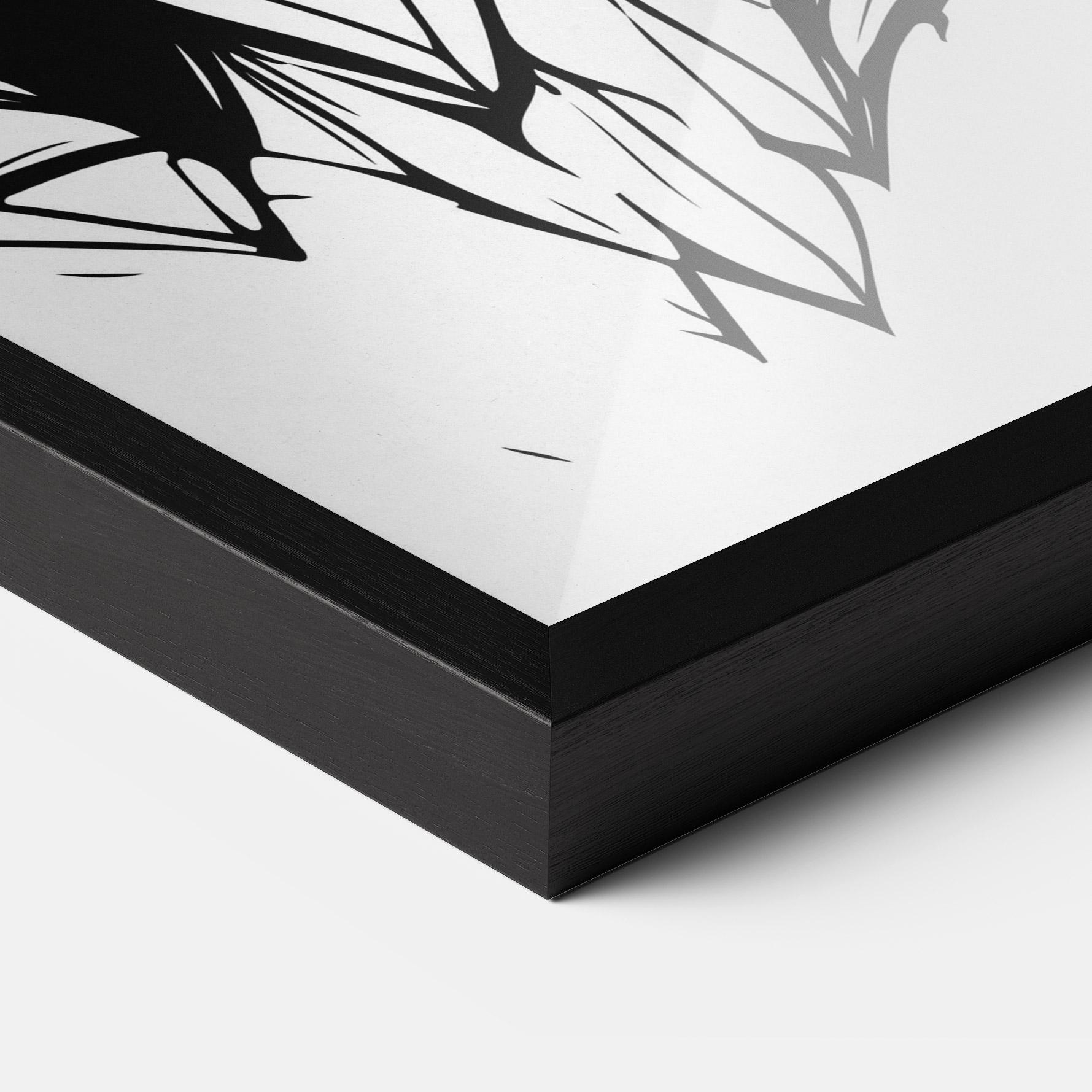 Poster Înrămat Wolf Head Line mockup 3