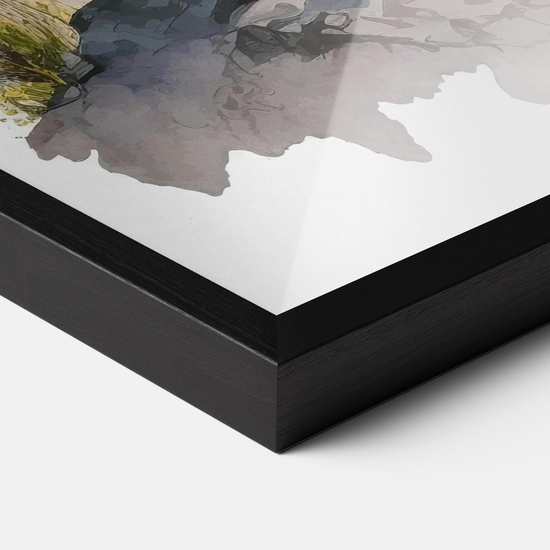 Poster Înrămat Wolf On Rock mockup 3