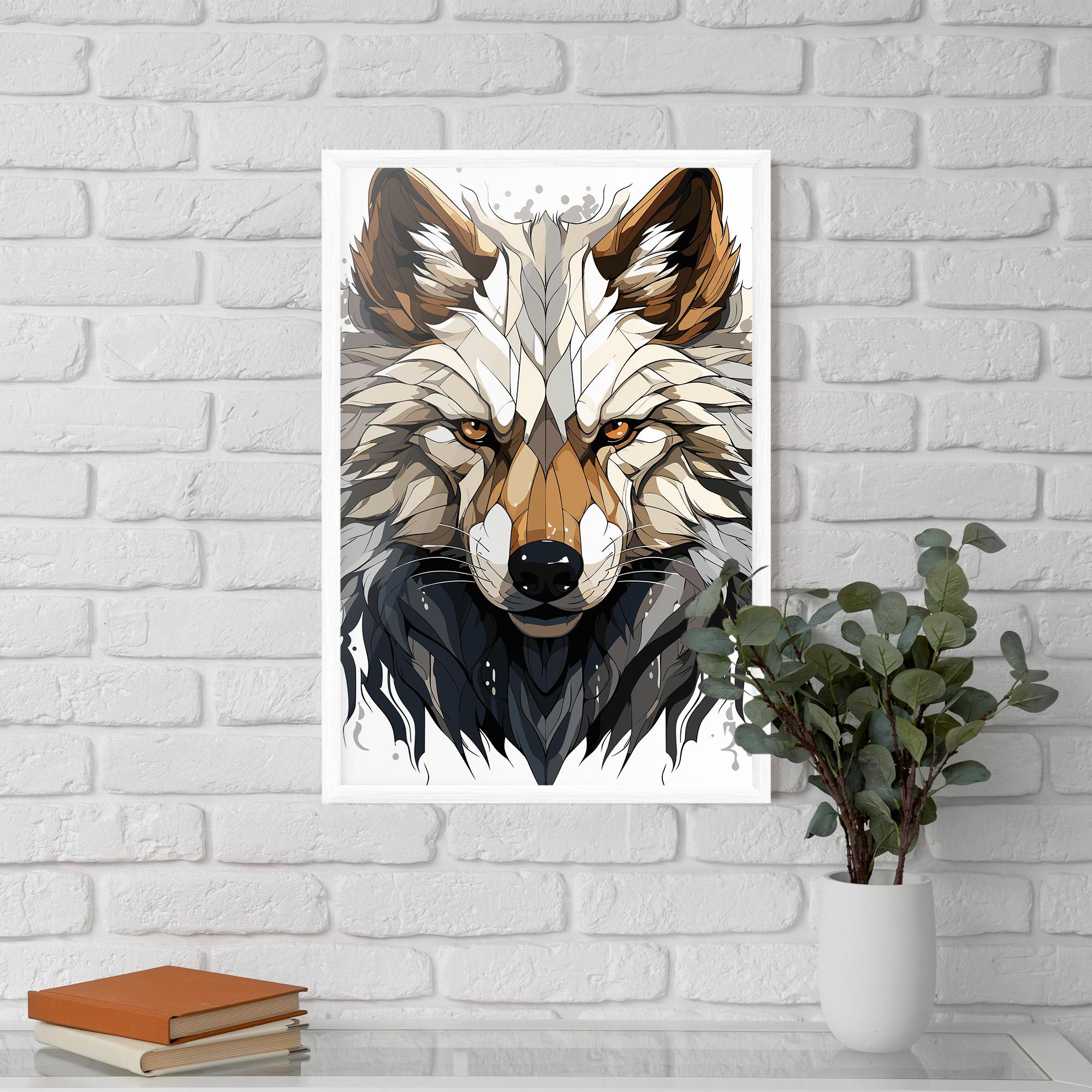 Poster Înrămat Brown Wolf mockup 5