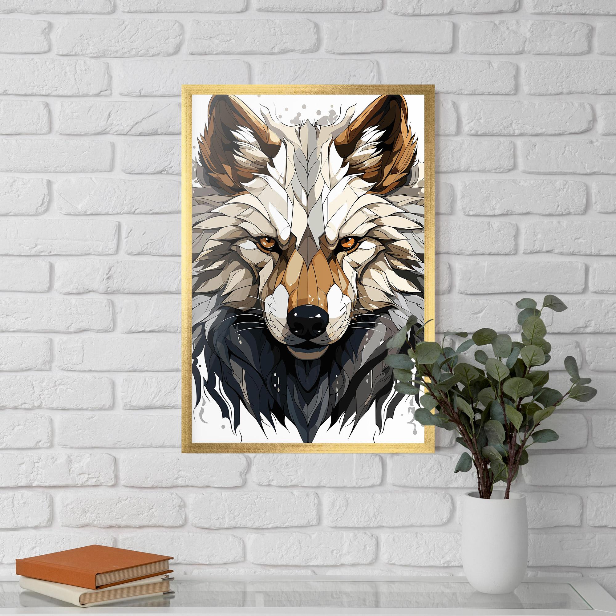 Poster Înrămat Brown Wolf mockup 5