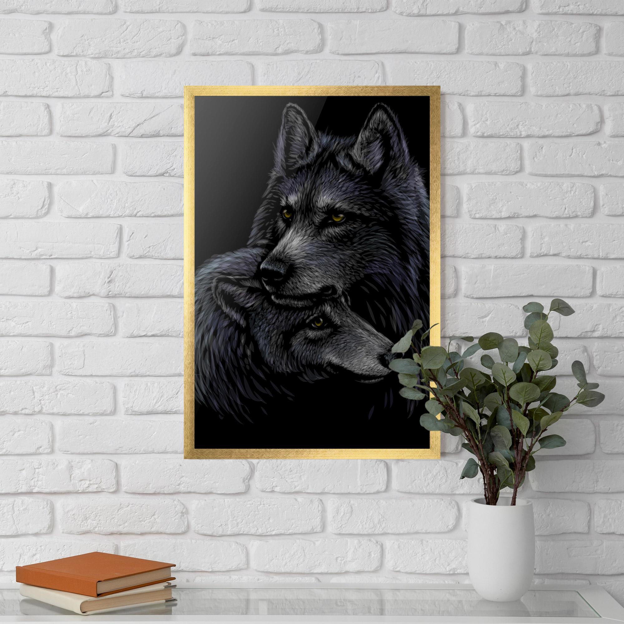 Poster Înrămat Mom Wolf mockup 5