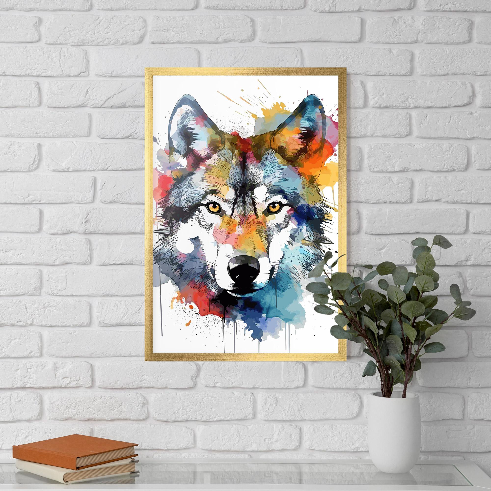 Poster Înrămat Wolf Art mockup 5