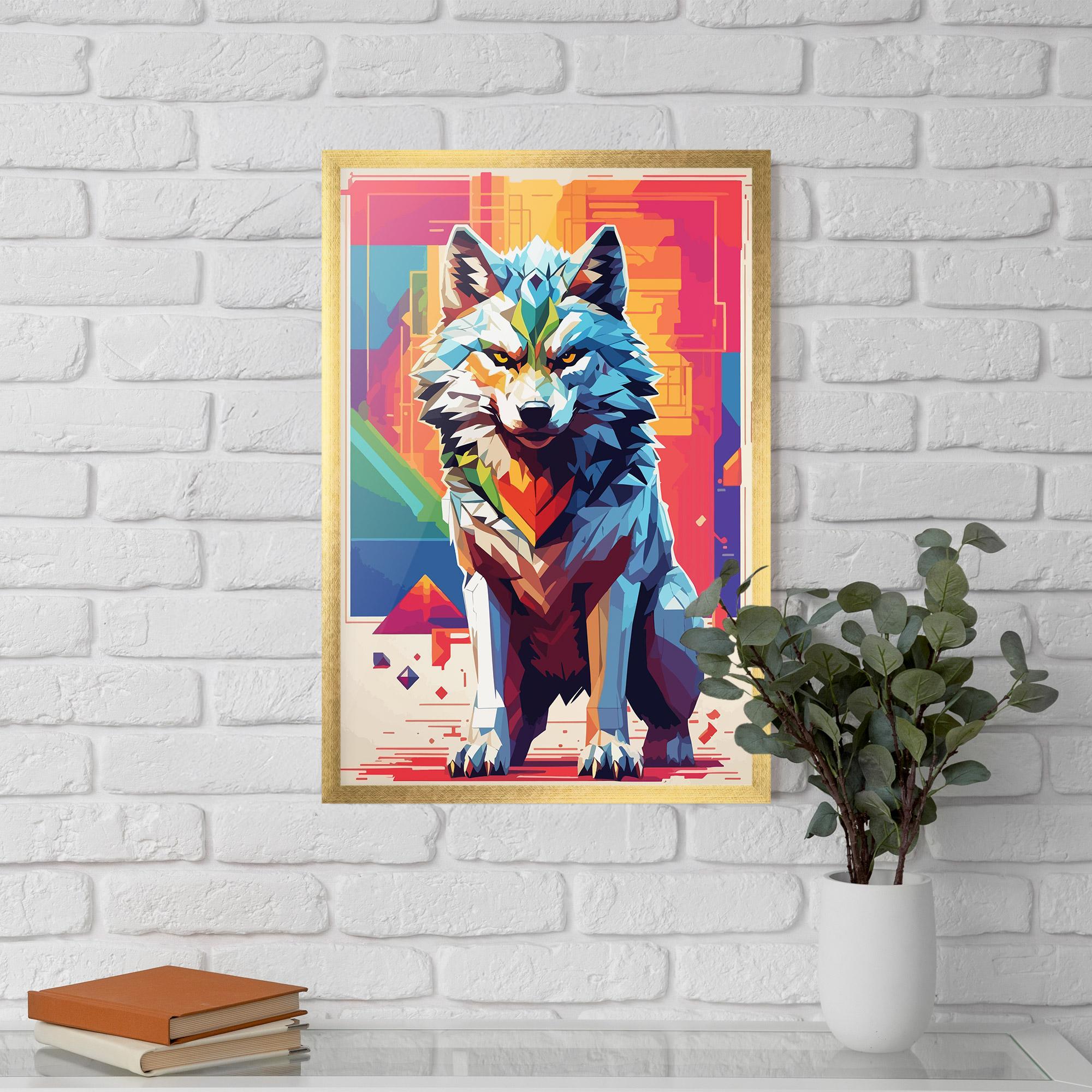 Poster Înrămat Wolf Character mockup 5