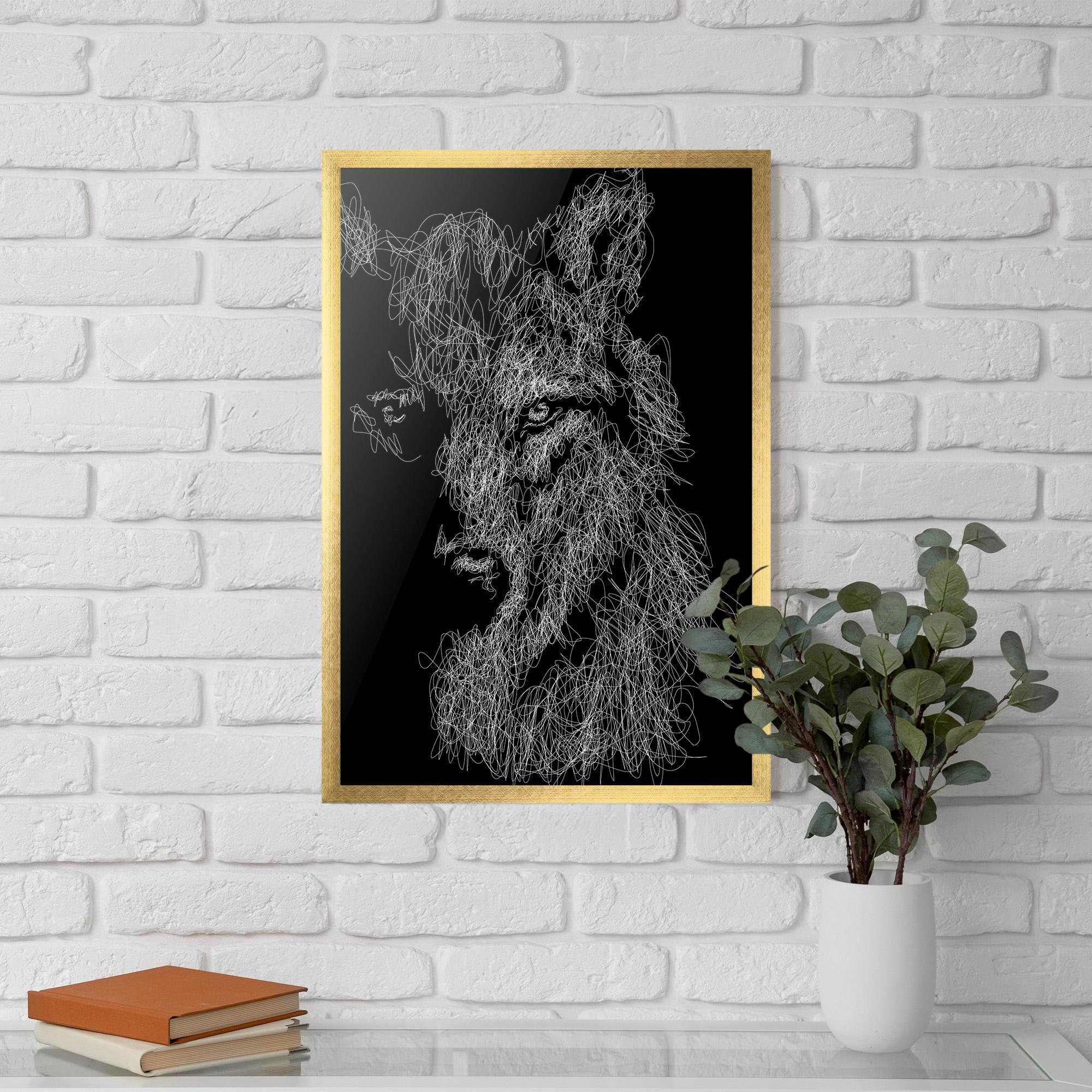 Poster Înrămat Wolf Line mockup 5