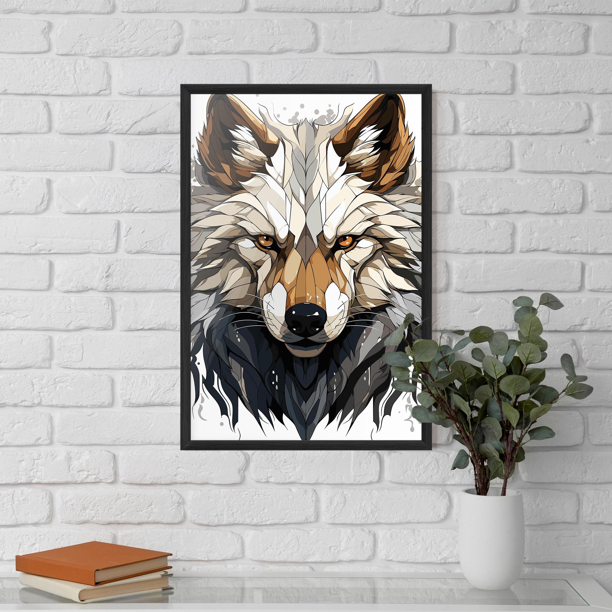 Poster Înrămat Brown Wolf mockup 5
