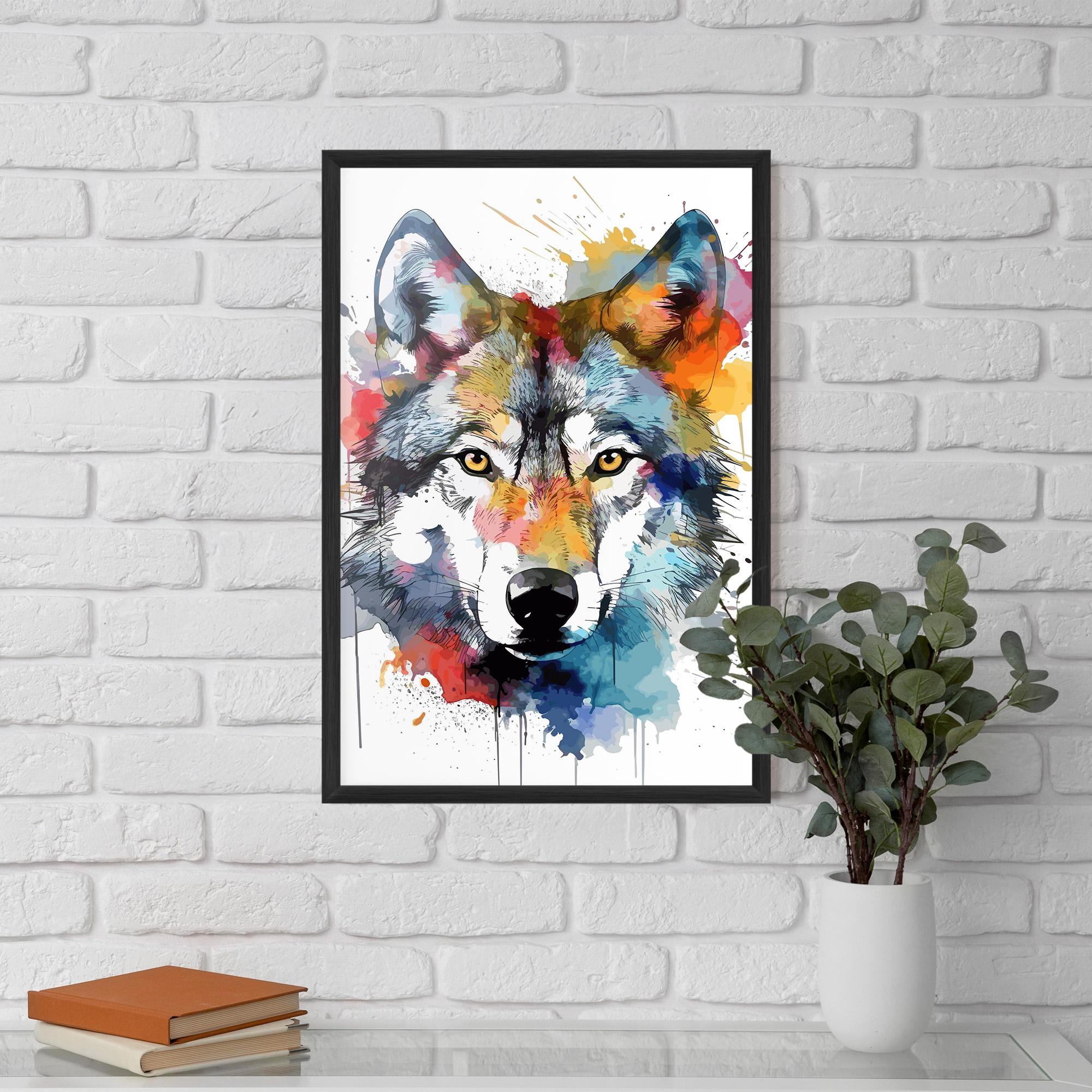 Poster Înrămat Wolf Art mockup 5