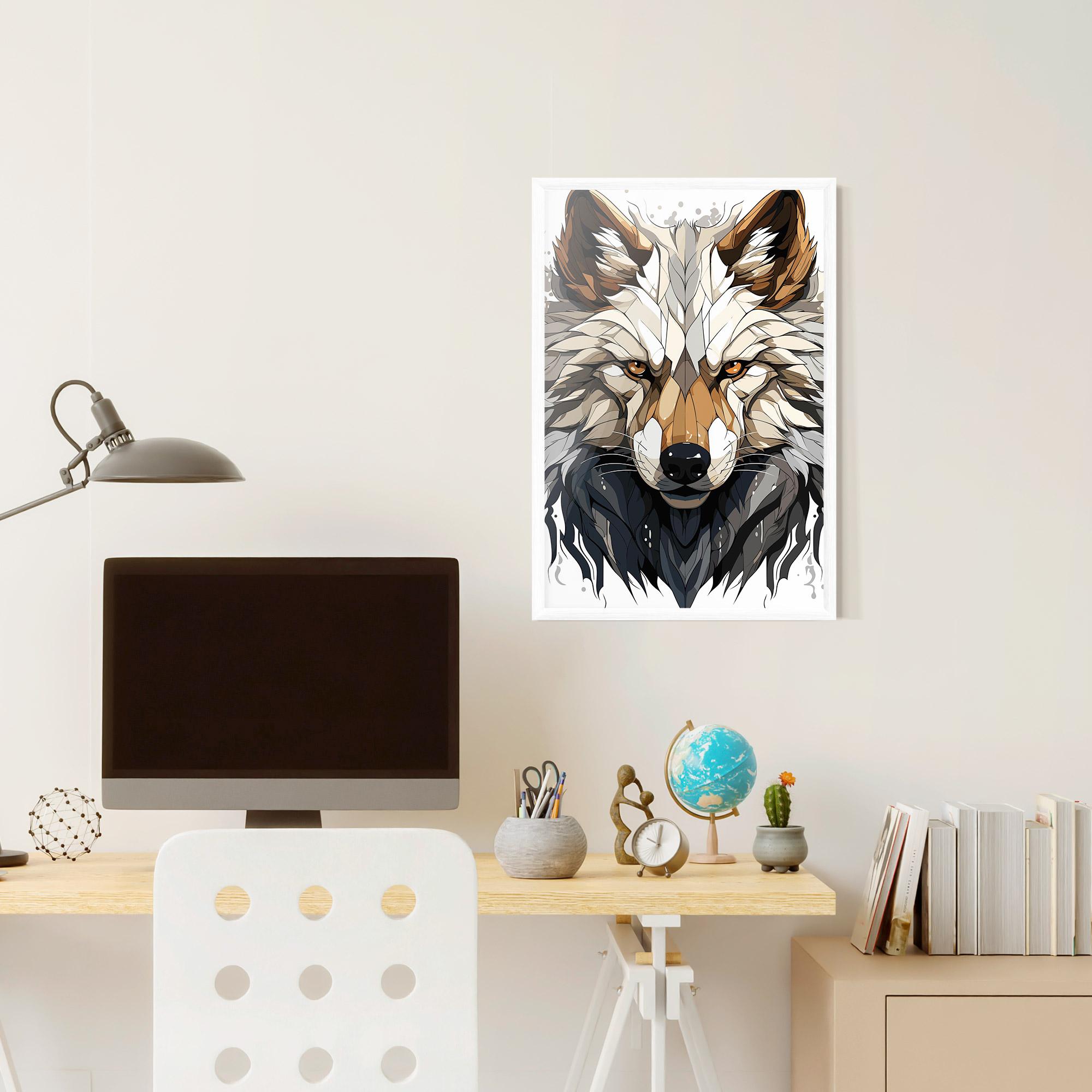 Poster Înrămat Brown Wolf mockup 6