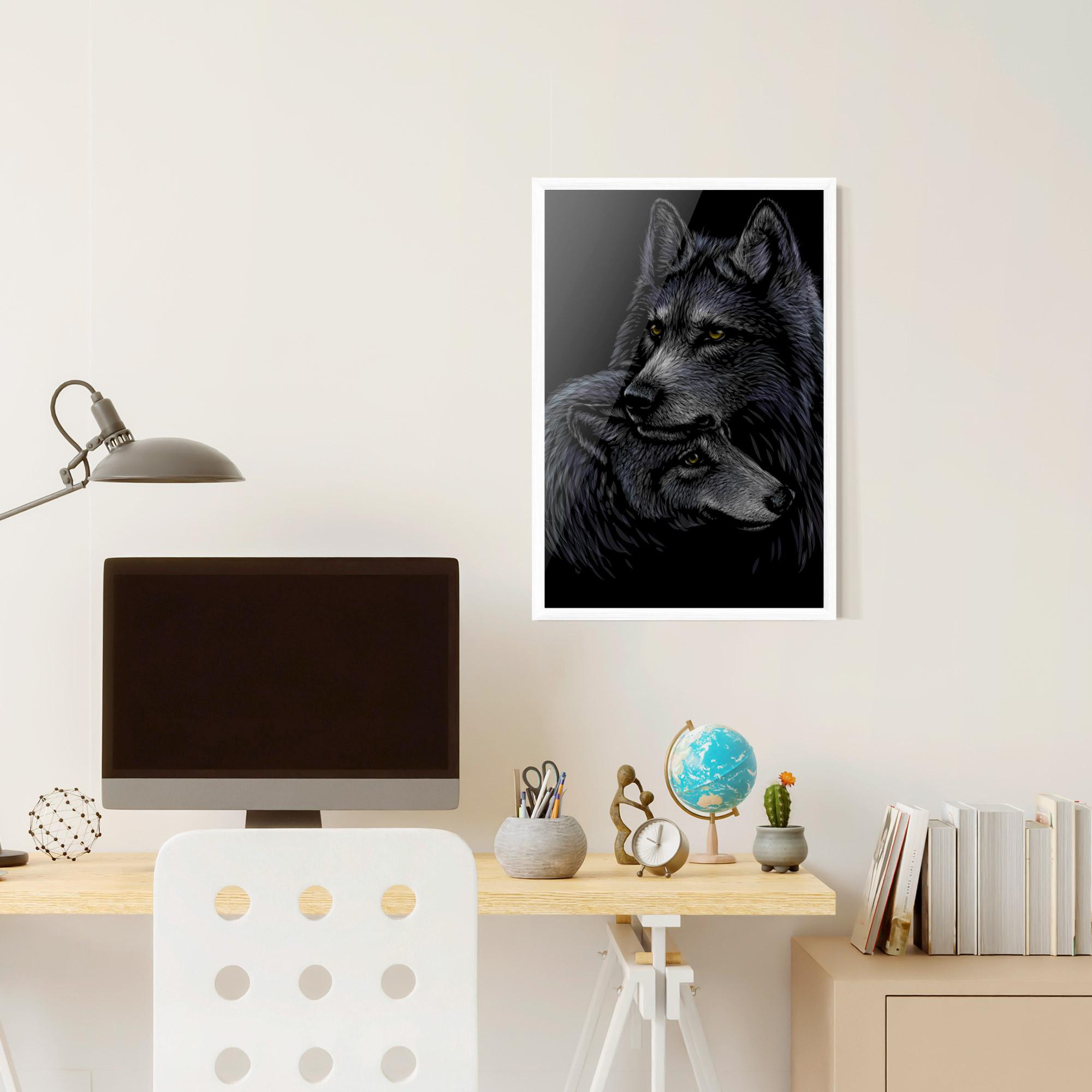 Poster Înrămat Mom Wolf mockup 6
