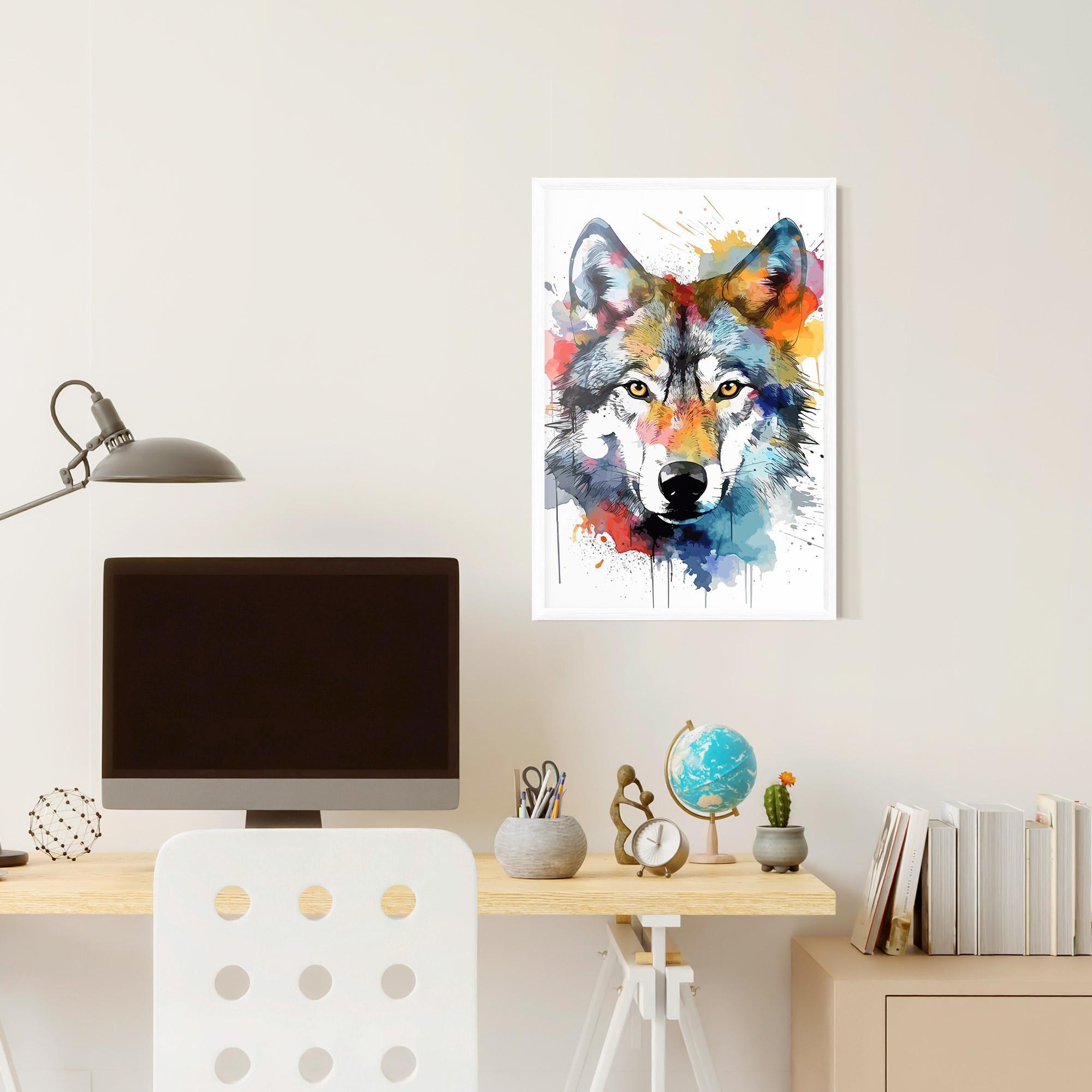 Poster Înrămat Wolf Art mockup 6
