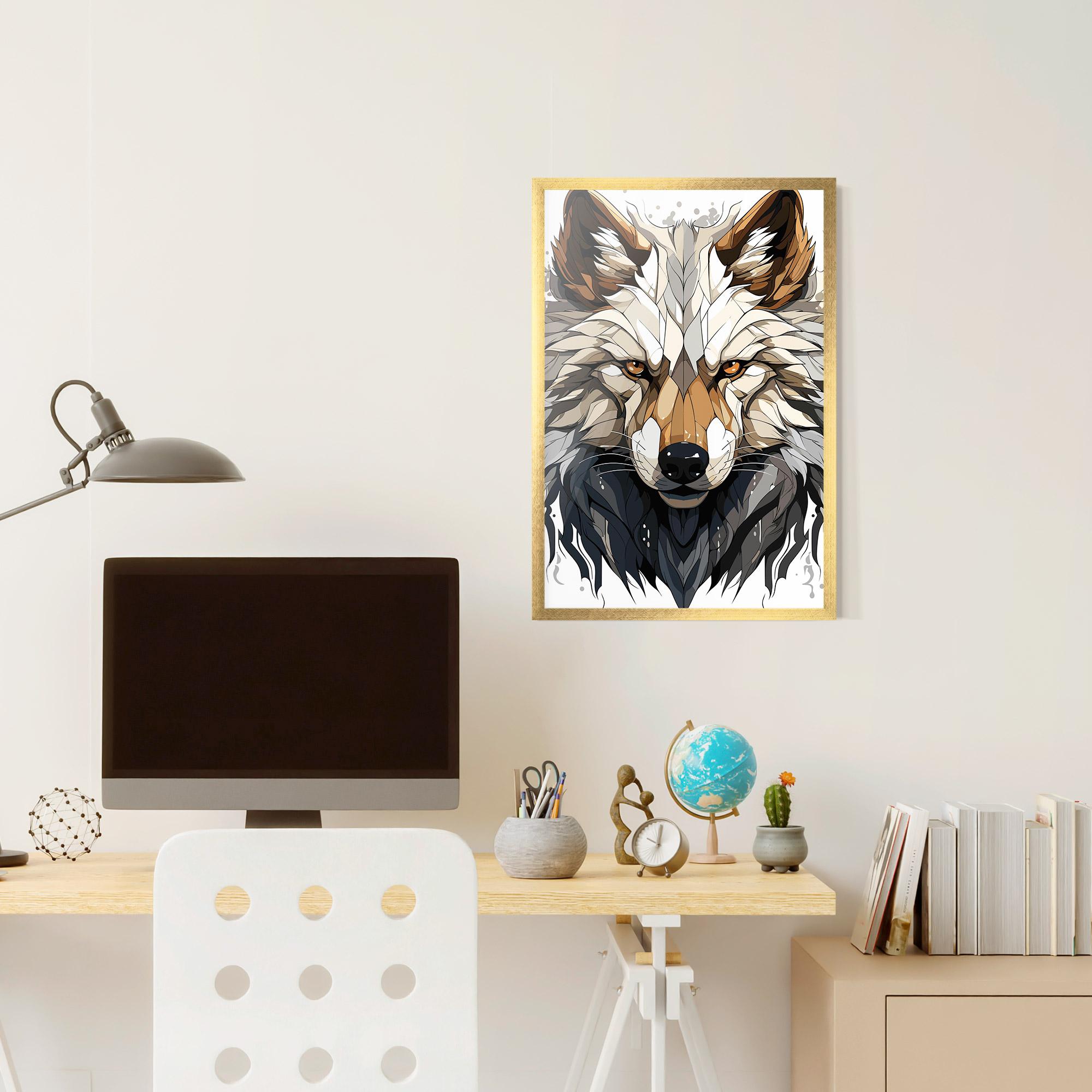 Poster Înrămat Brown Wolf mockup 6