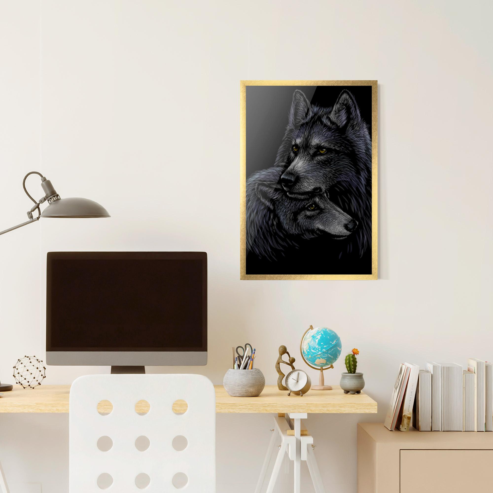 Poster Înrămat Mom Wolf mockup 6