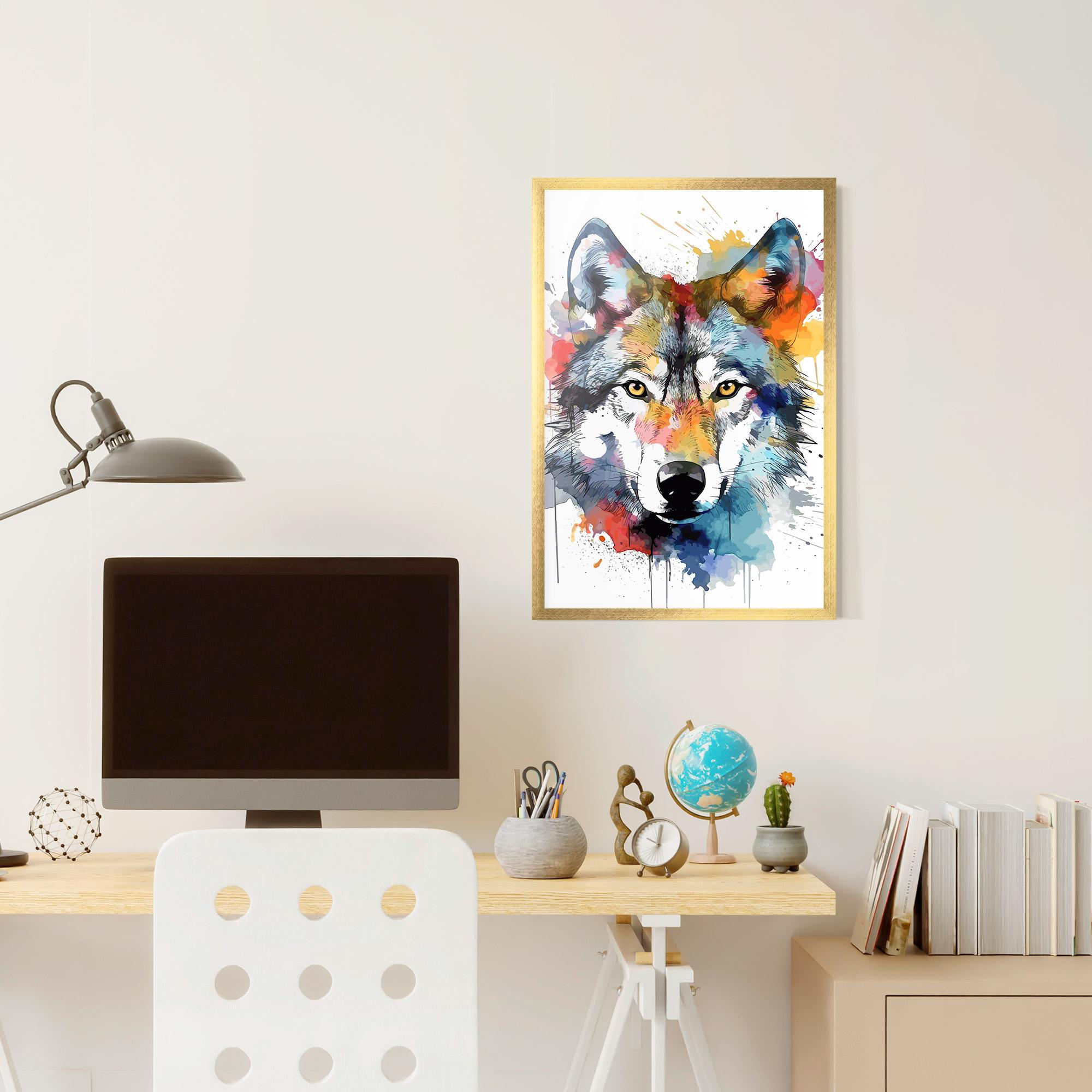 Poster Înrămat Wolf Art mockup 6