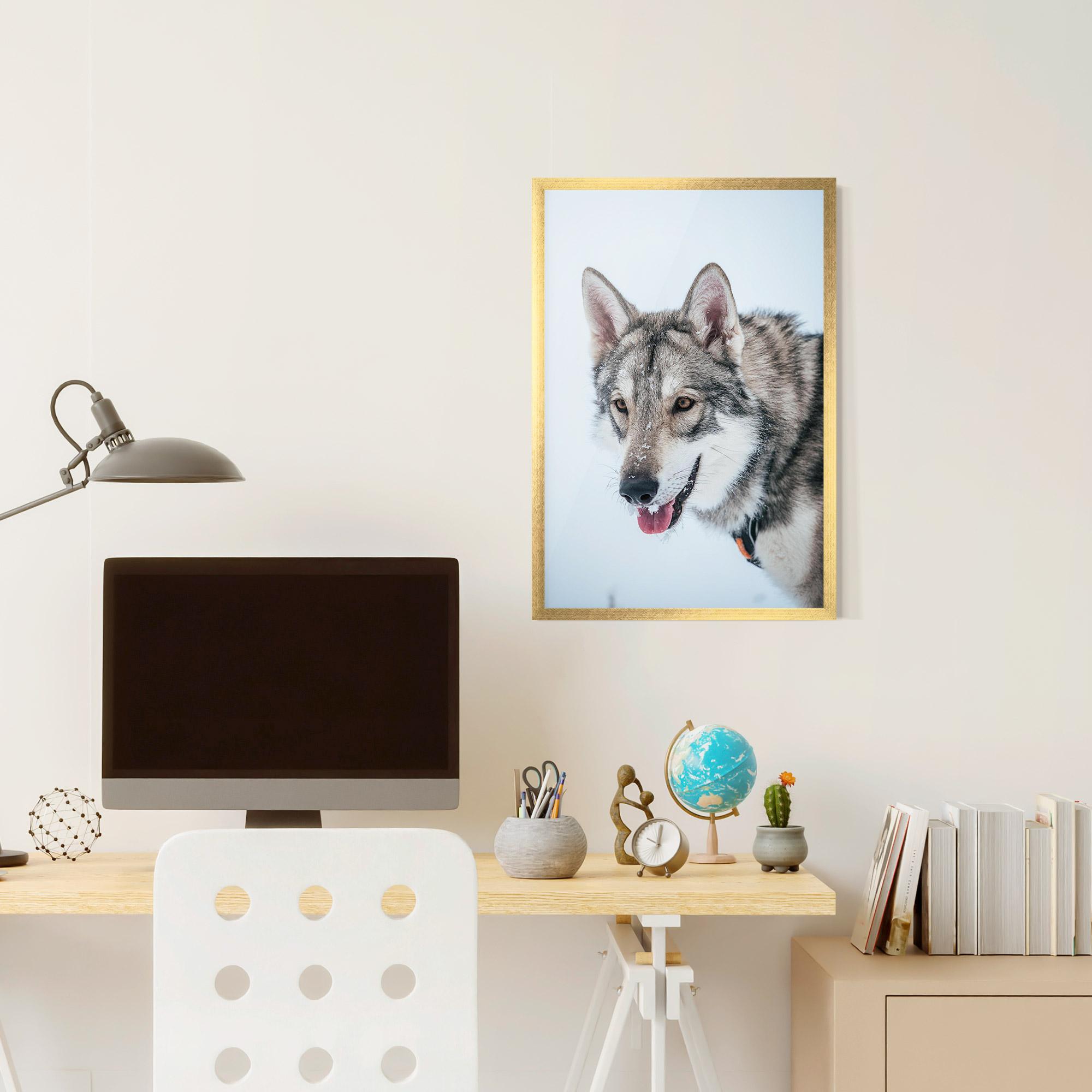 Poster Înrămat Wolf Head mockup 6