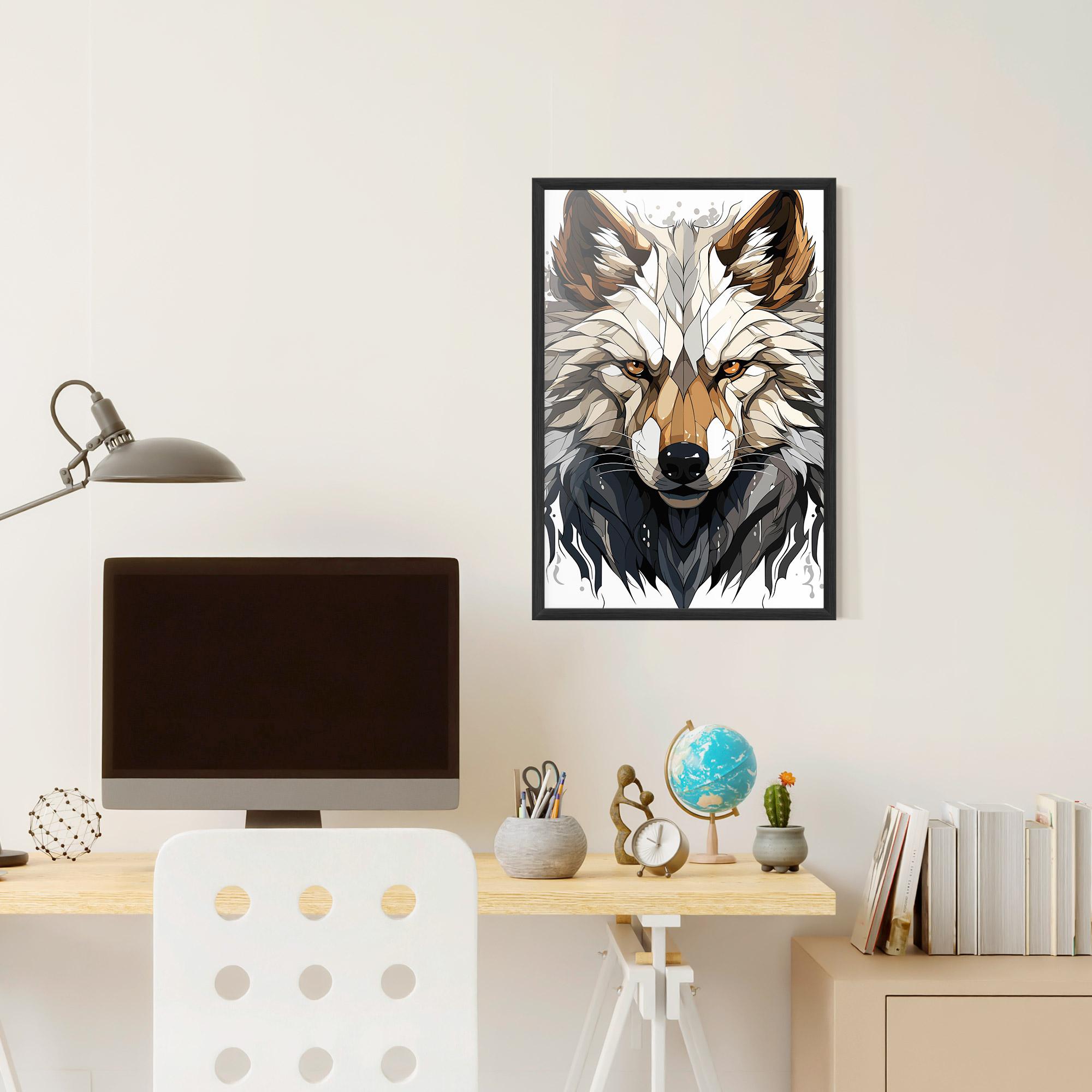 Poster Înrămat Brown Wolf mockup 6