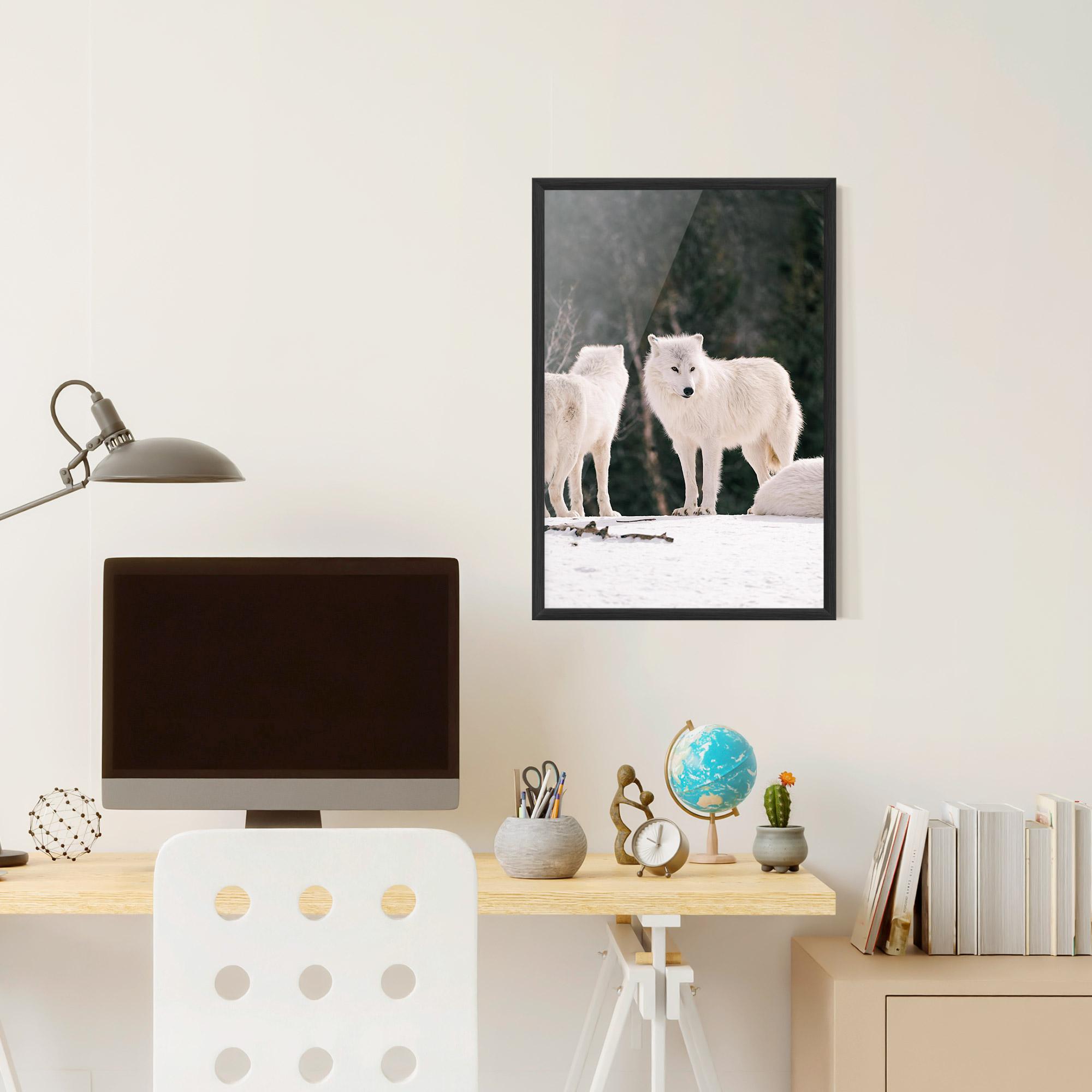 Poster Înrămat White Wolf Waiting mockup 6