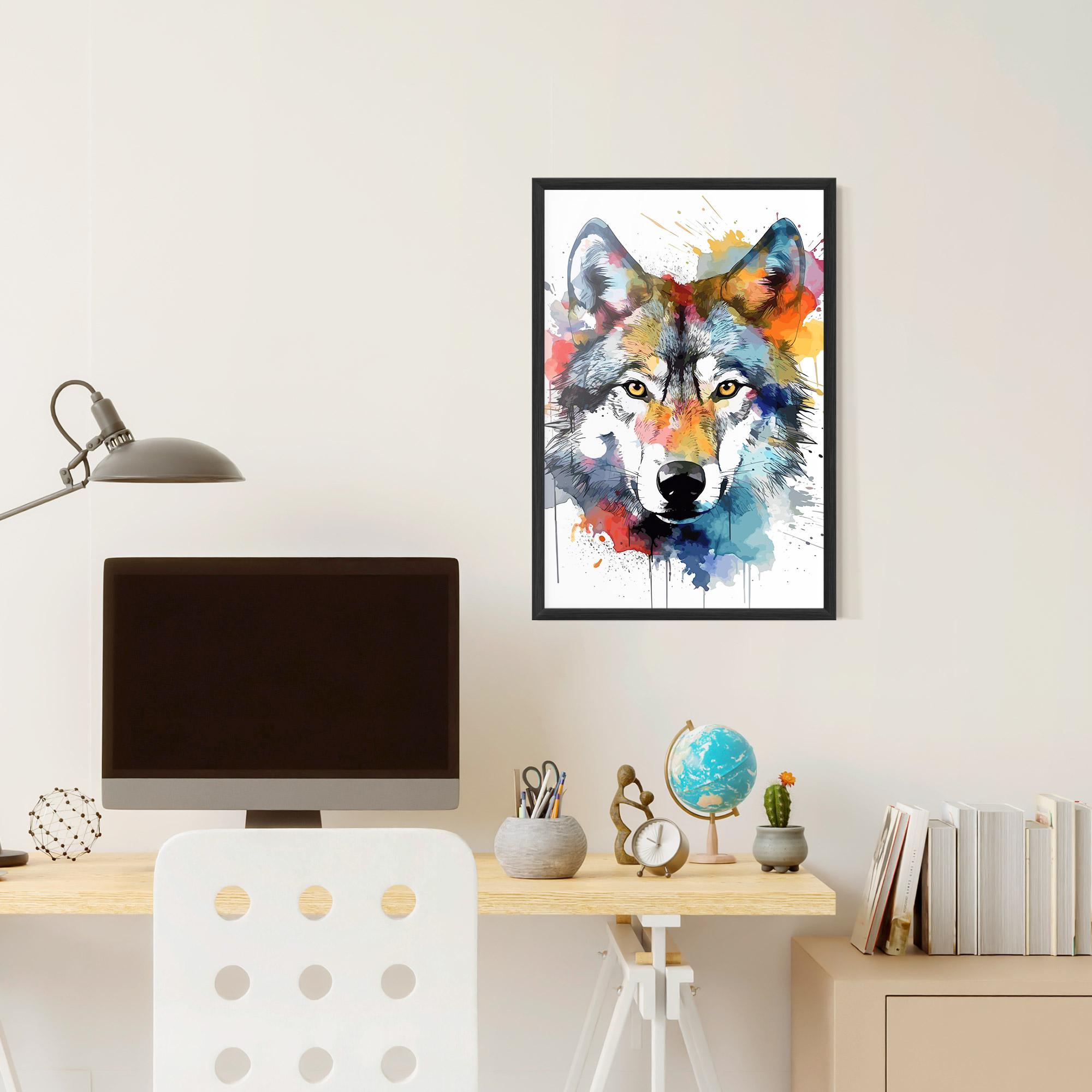Poster Înrămat Wolf Art mockup 6