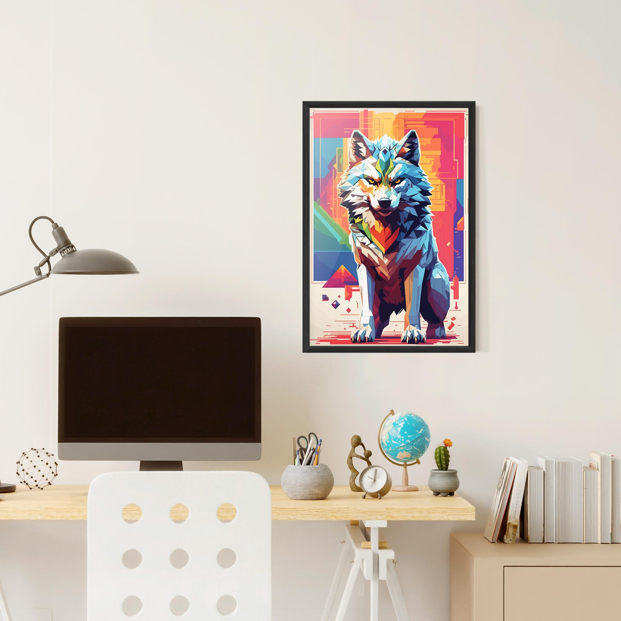 Poster Înrămat Wolf Character mockup 6