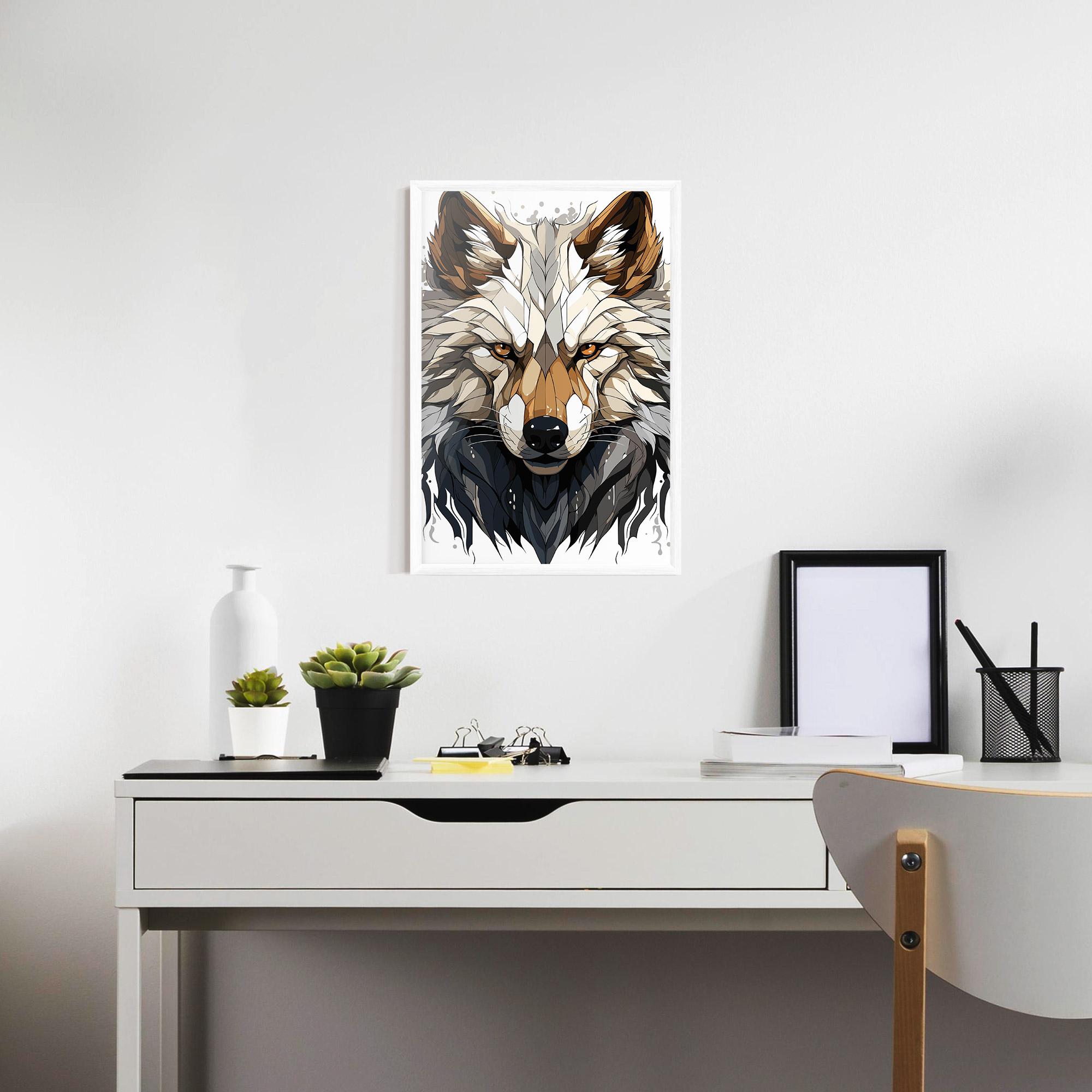 Poster Înrămat Brown Wolf mockup 7