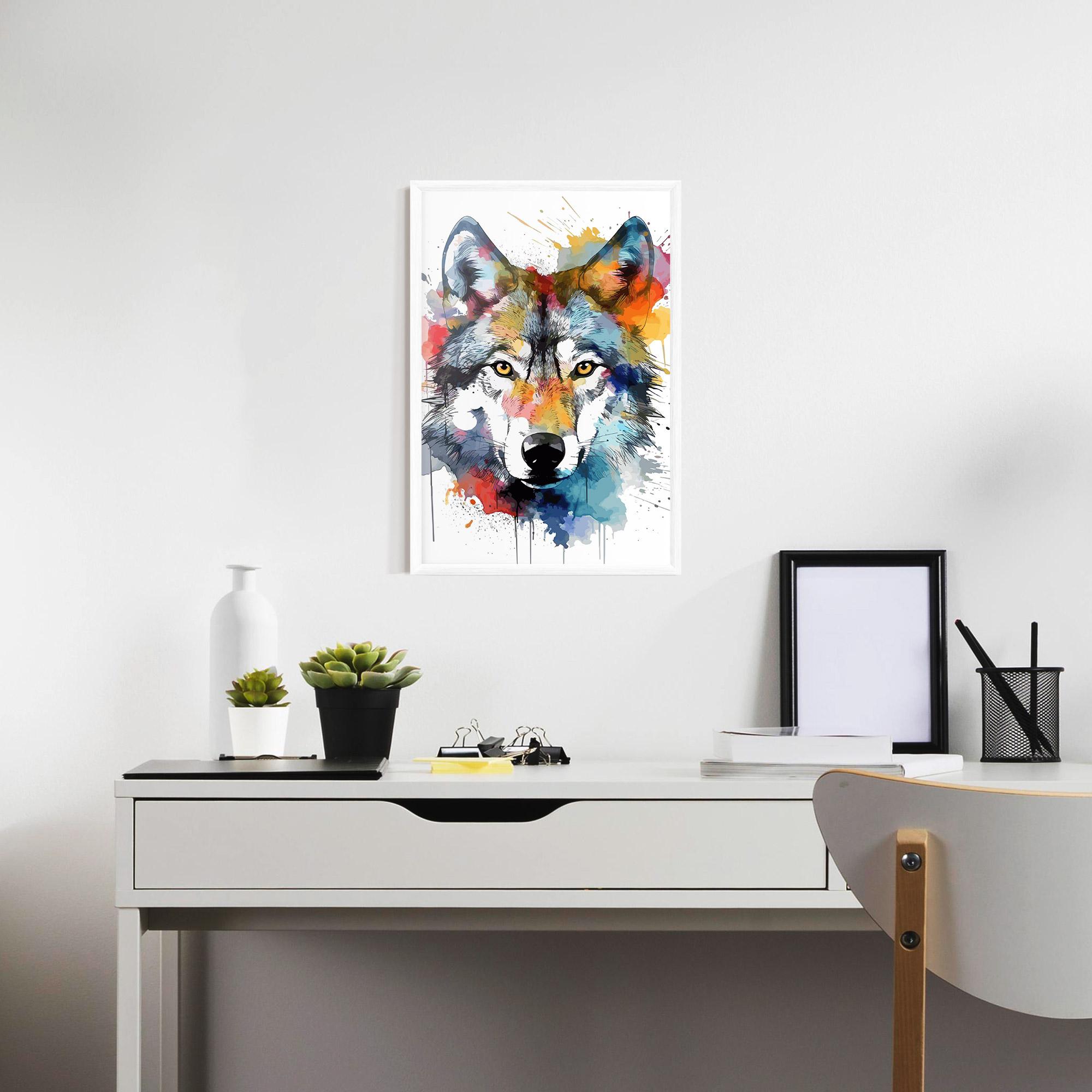 Poster Înrămat Wolf Art mockup 7