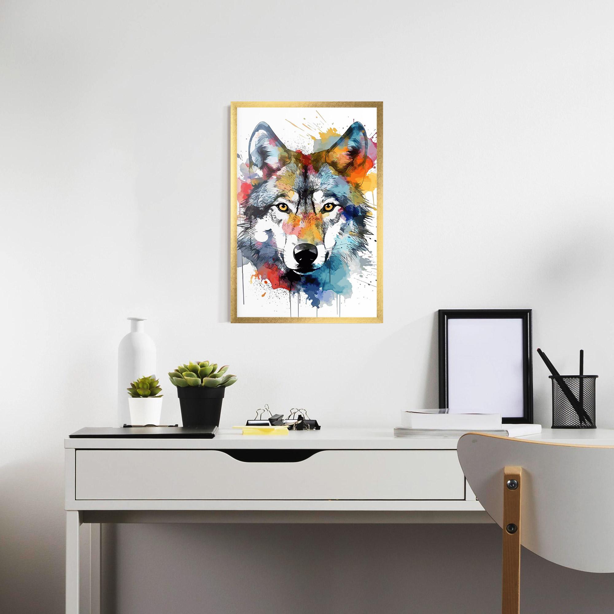 Poster Înrămat Wolf Art mockup 7