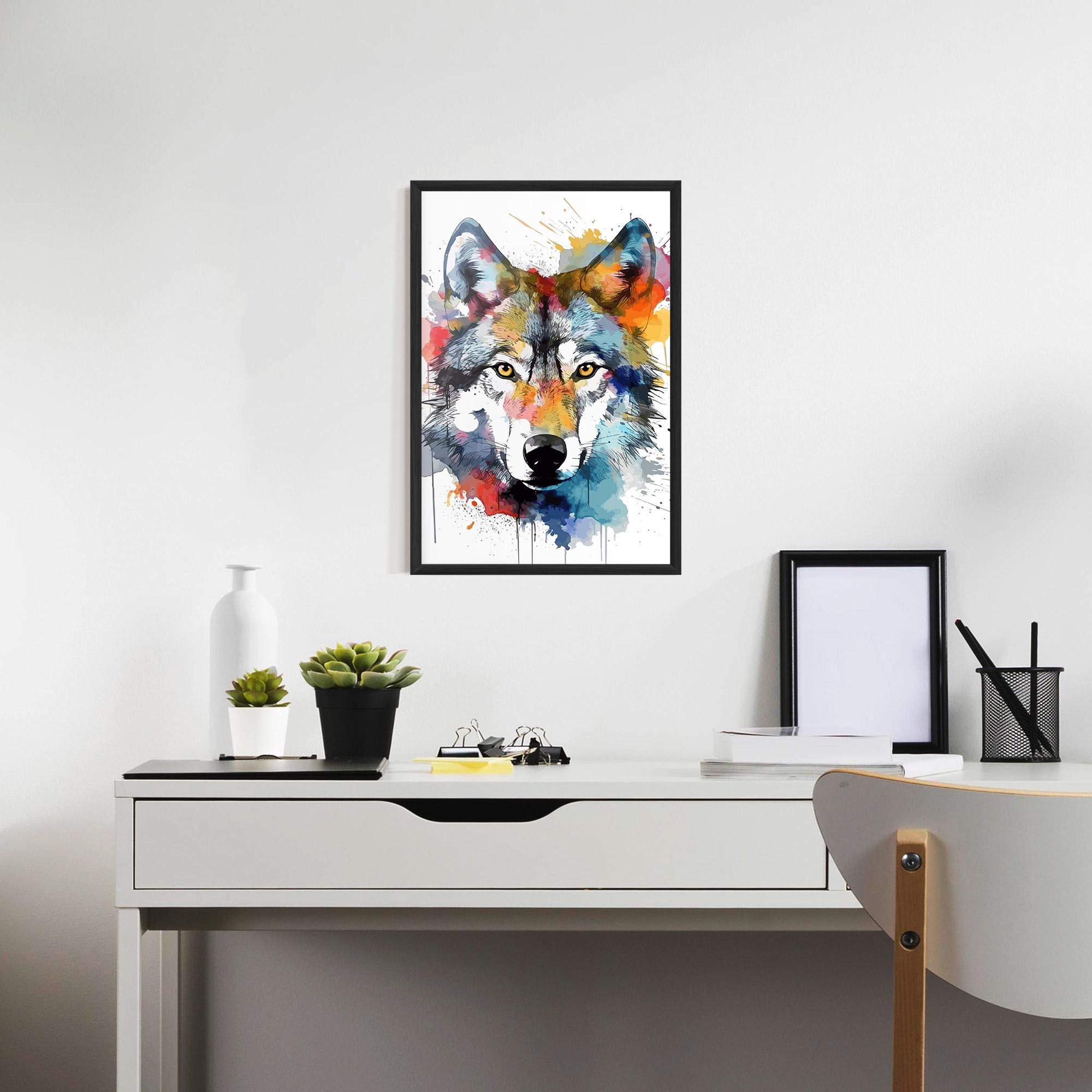 Poster Înrămat Wolf Art mockup 7