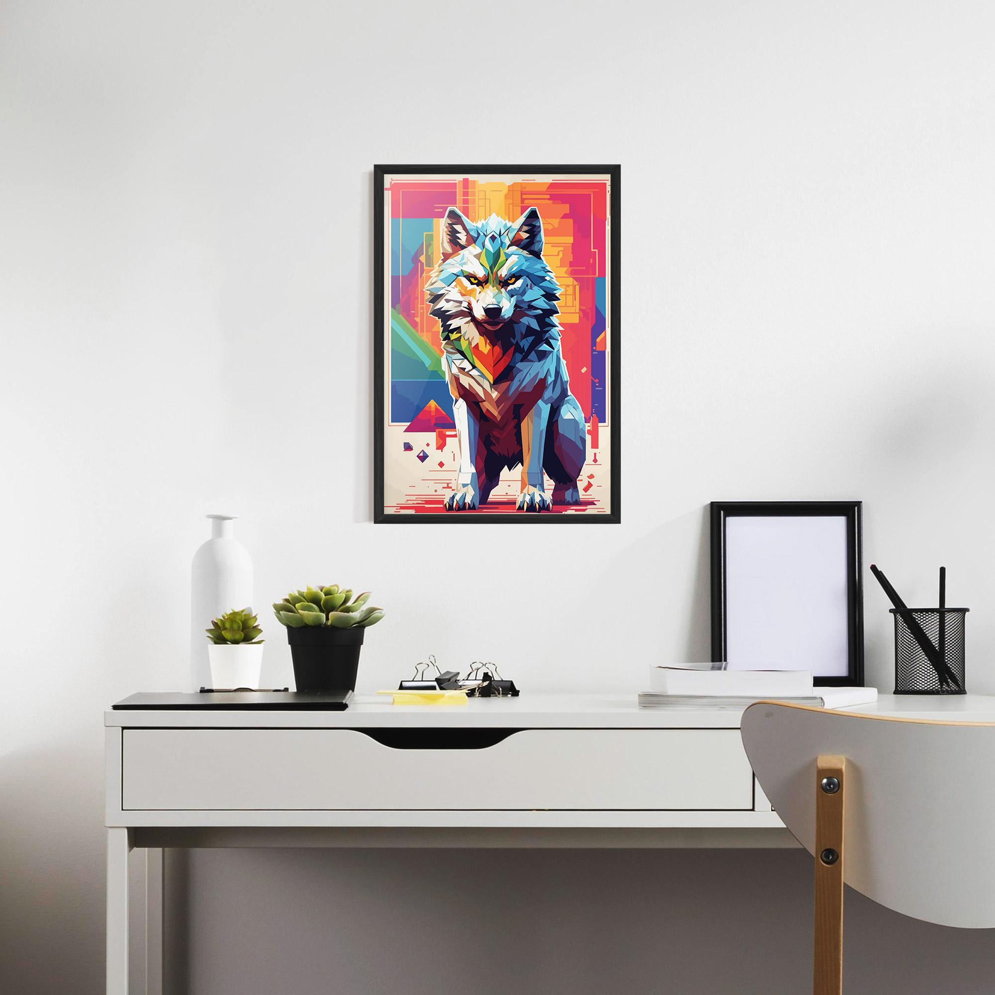 Poster Înrămat Wolf Character mockup 7