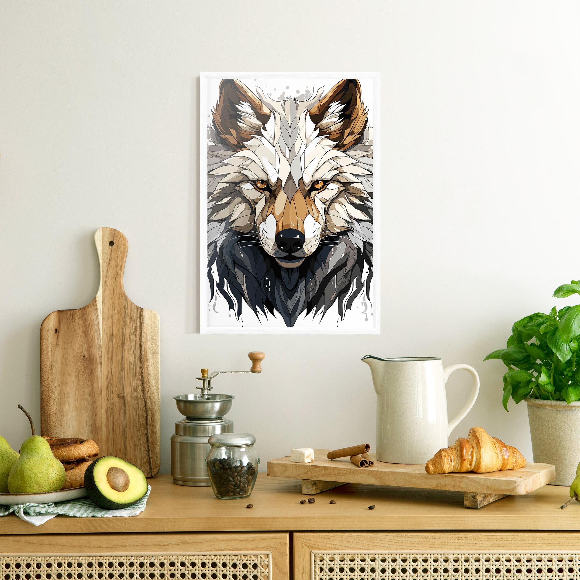Poster Înrămat Brown Wolf mockup 8