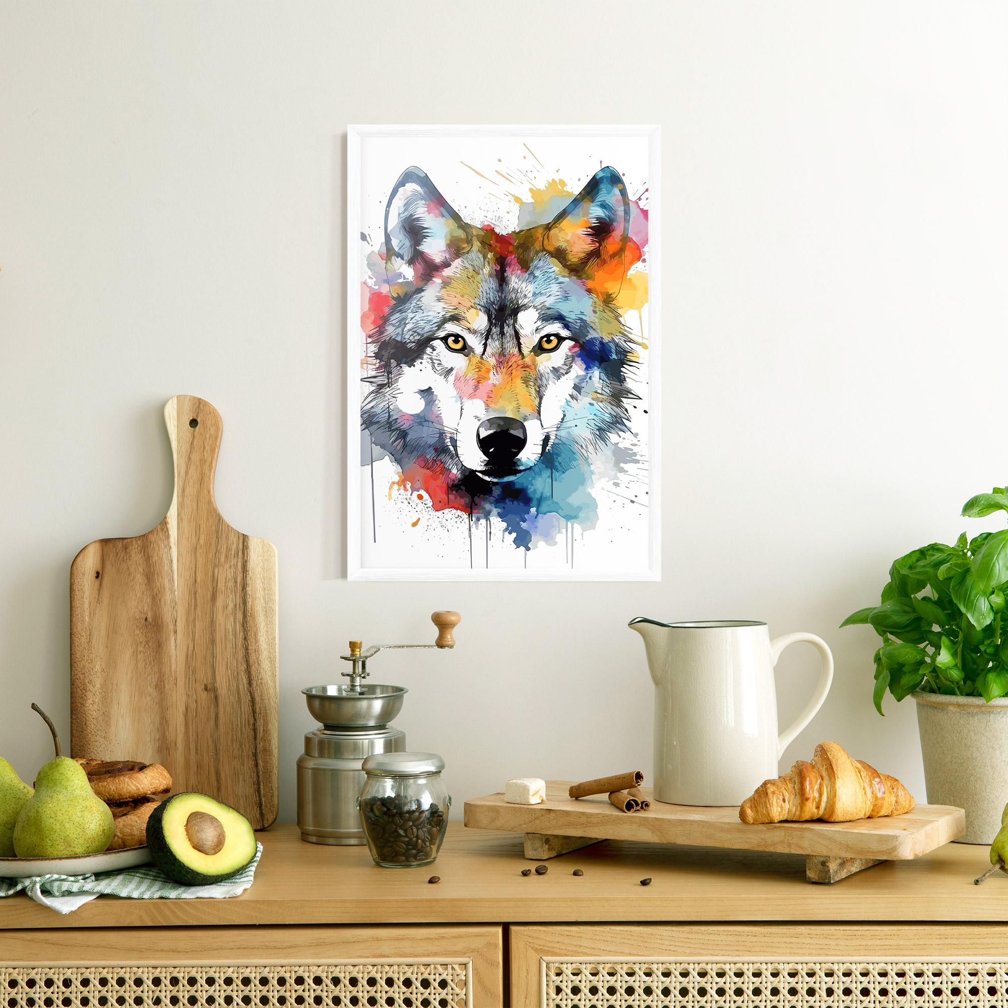 Poster Înrămat Wolf Art mockup 8