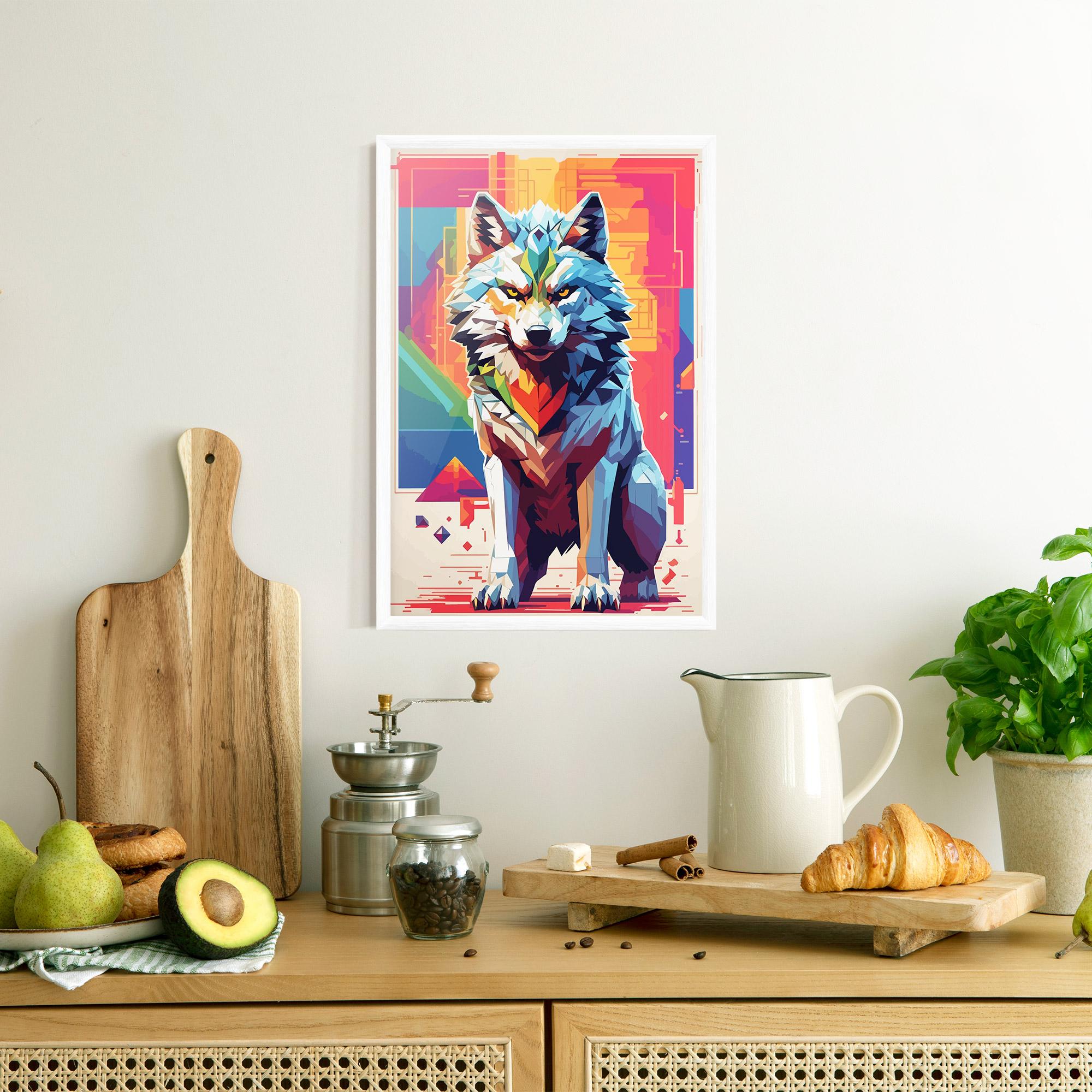 Poster Înrămat Wolf Character mockup 8