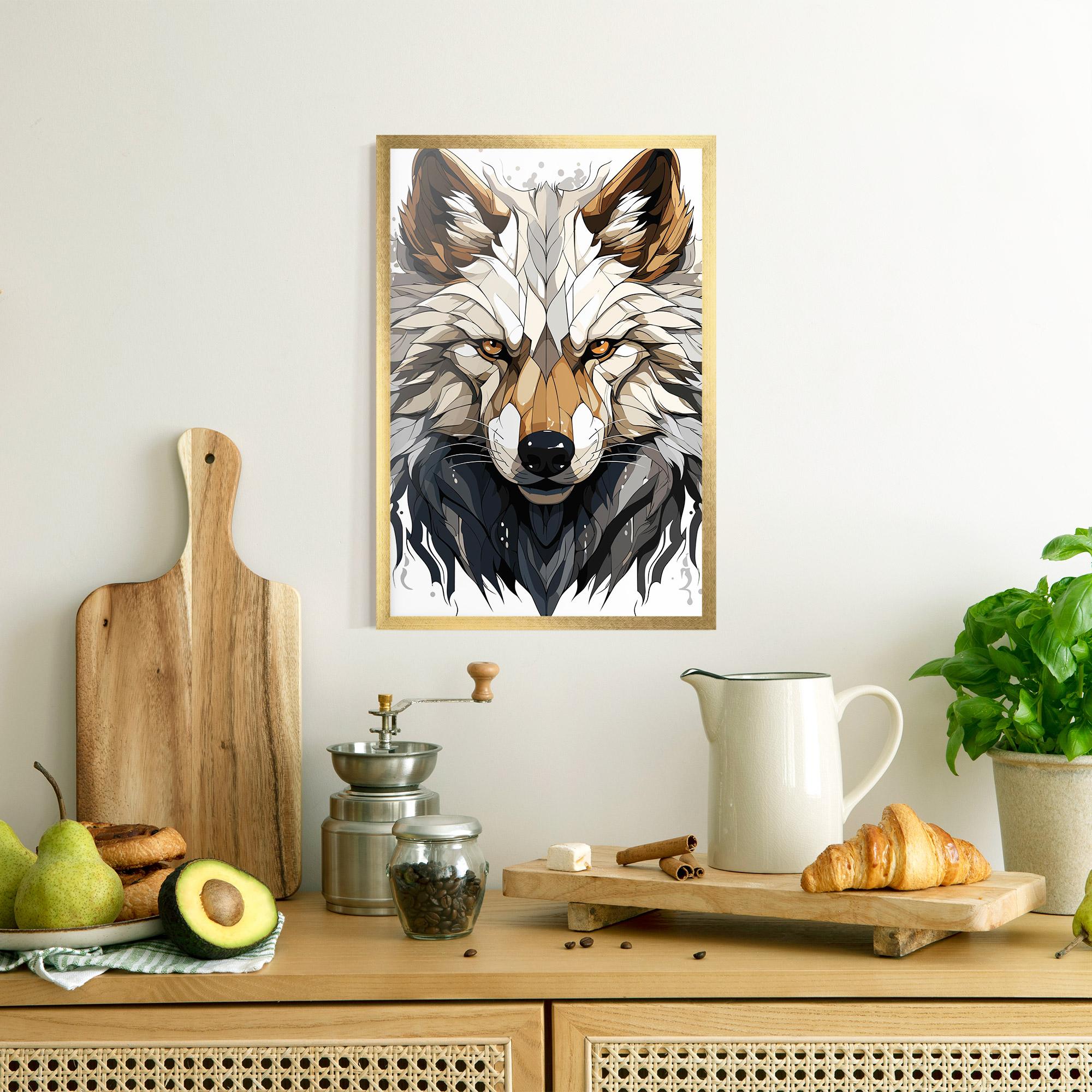 Poster Înrămat Brown Wolf mockup 8