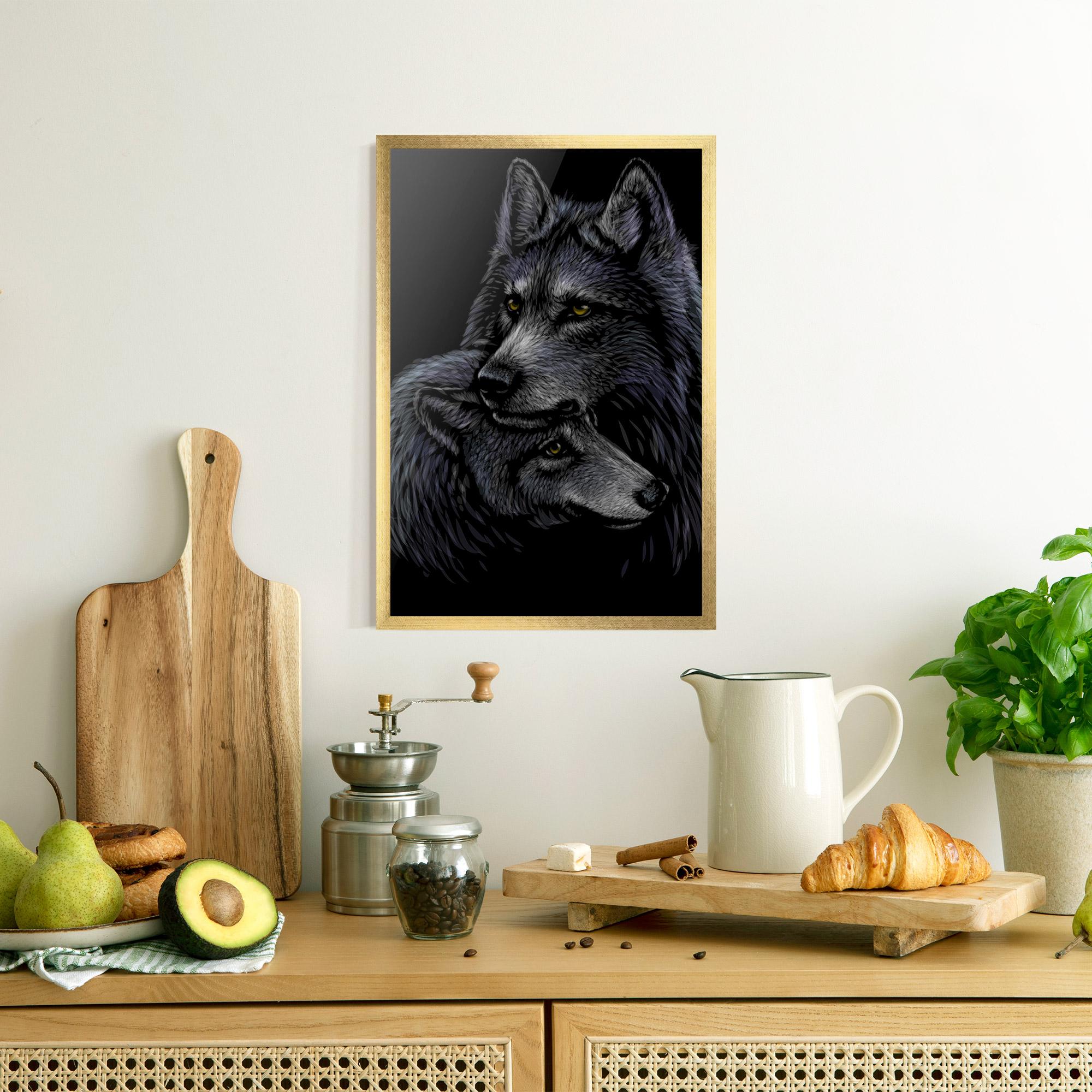 Poster Înrămat Mom Wolf mockup 8