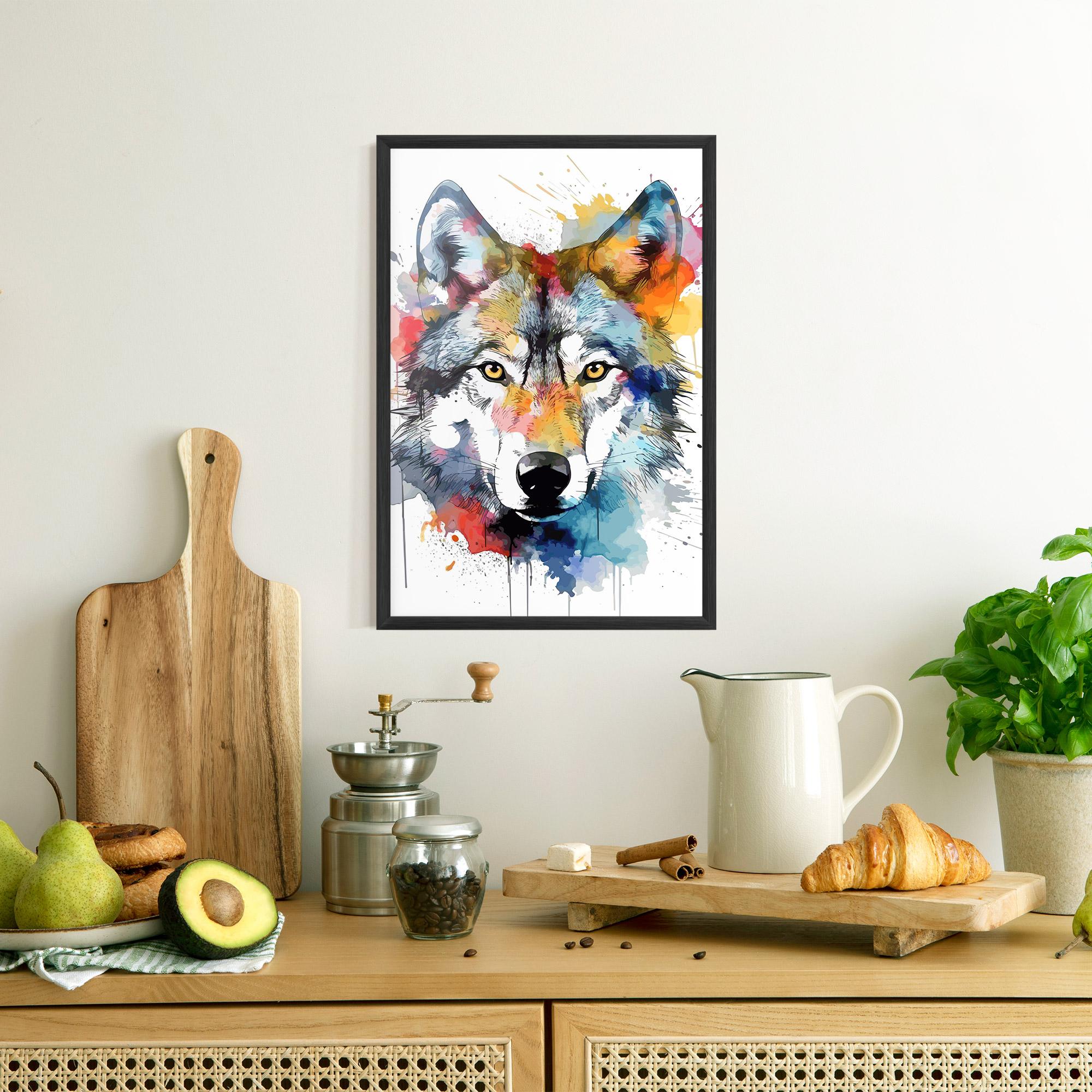 Poster Înrămat Wolf Art mockup 8
