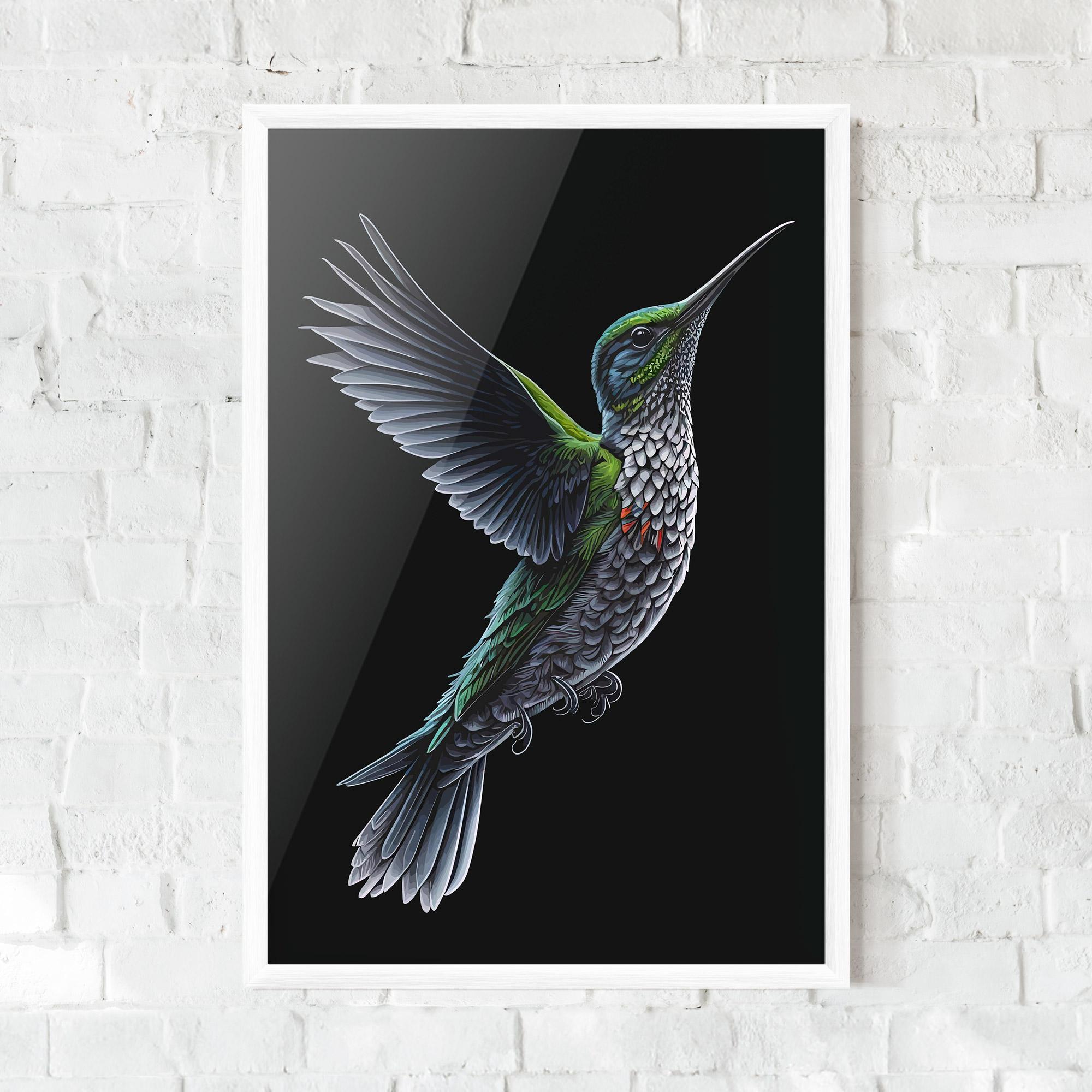 Poster Înrămat Green Hummingbird mockup 0