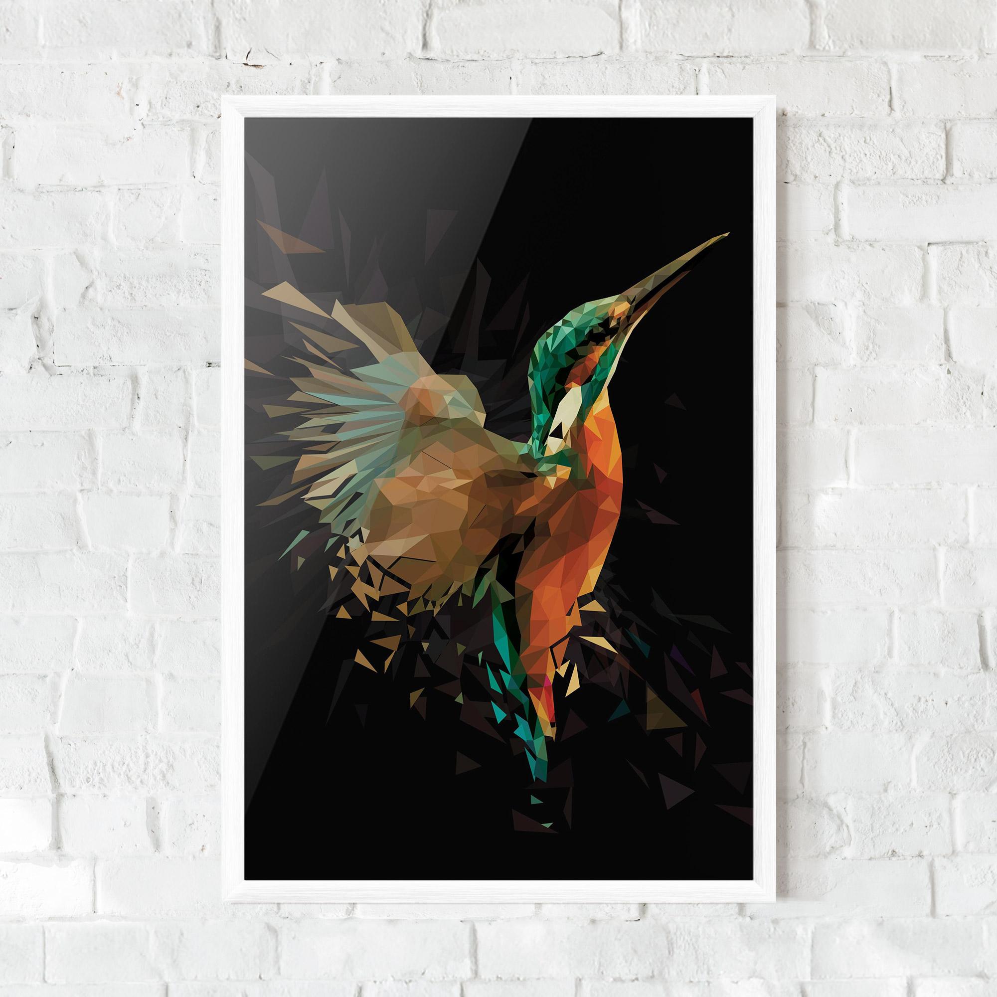 Poster Înrămat Hummingbird Splash mockup 0