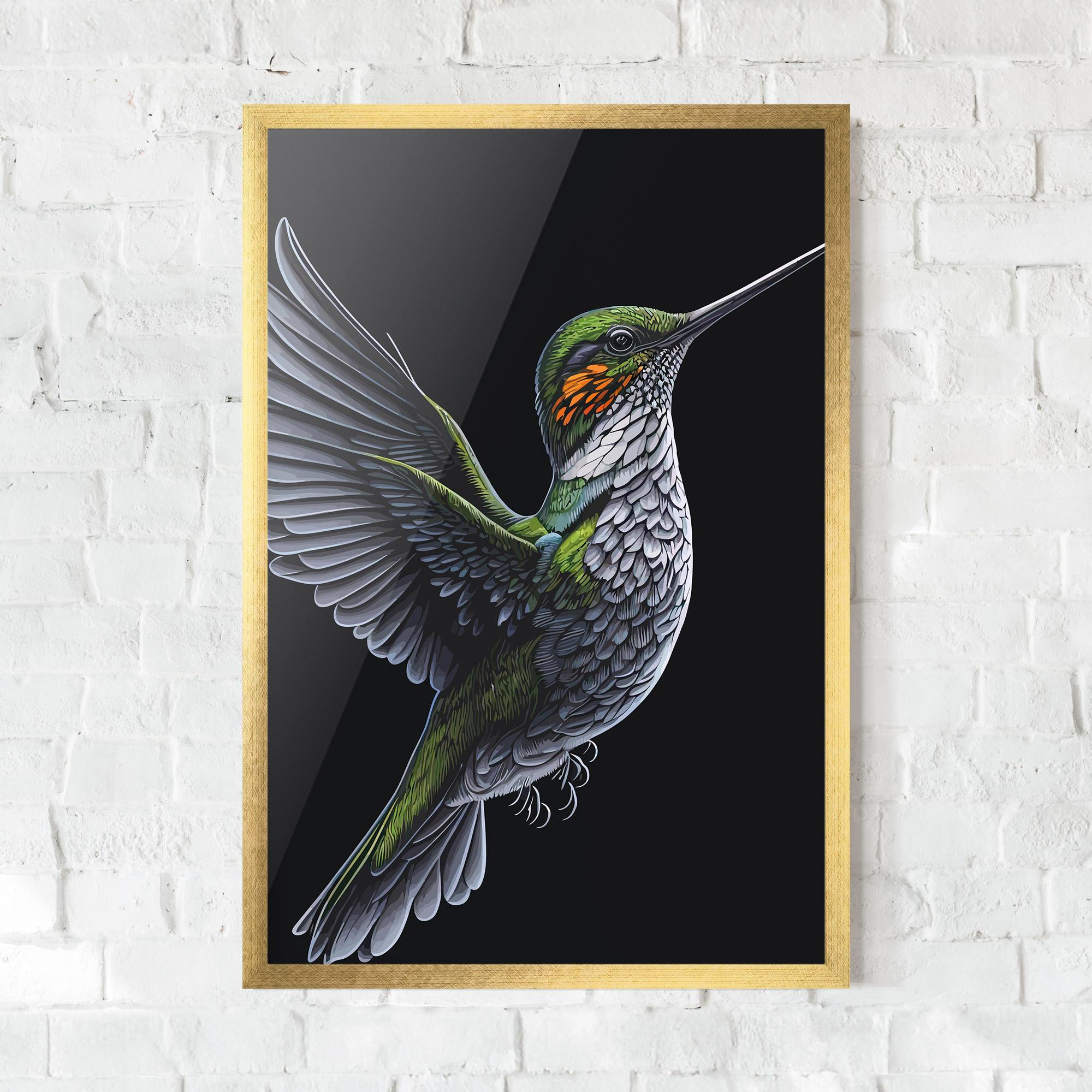 Poster Înrămat Hummingbird mockup 0