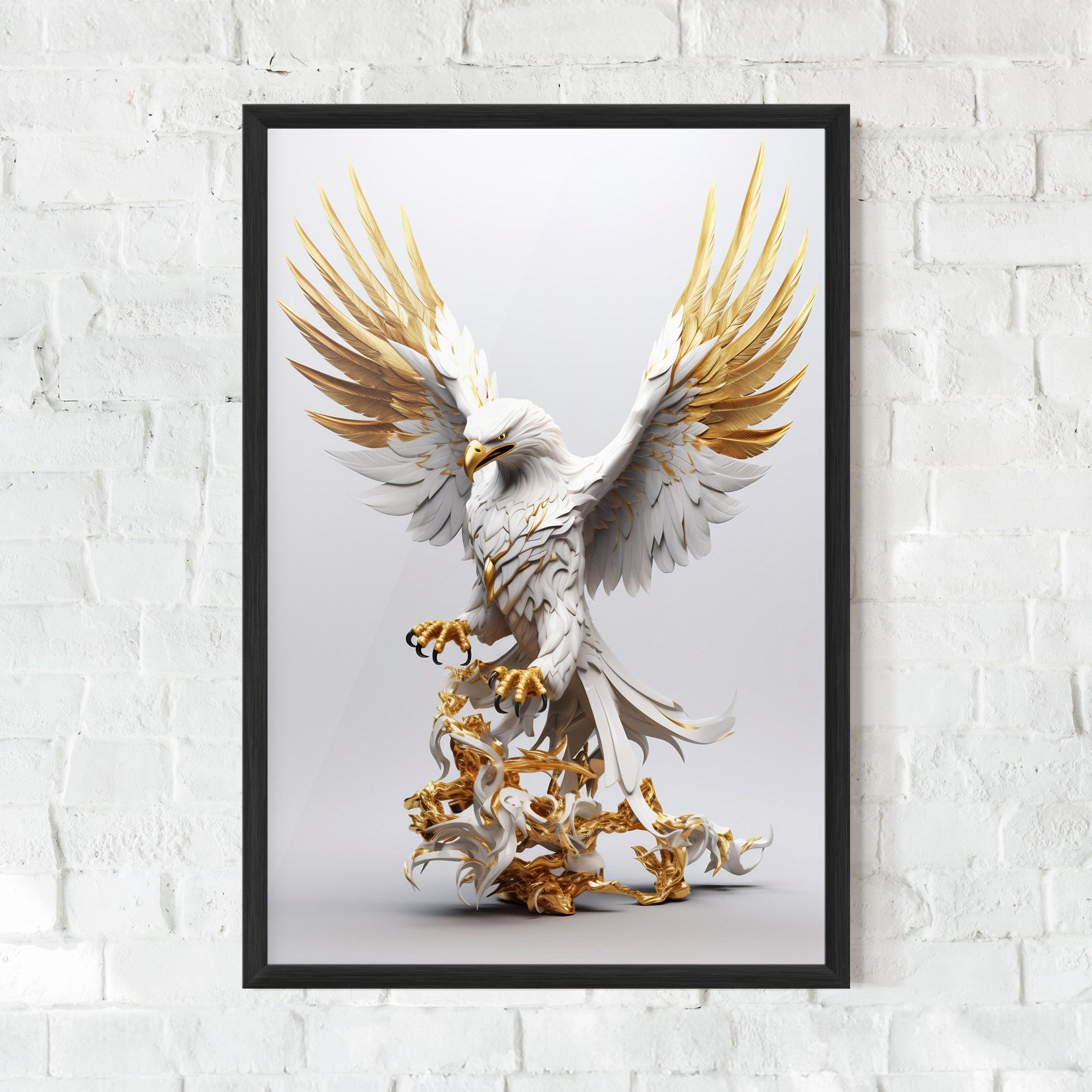 Gold 3d Eagle mockup 0